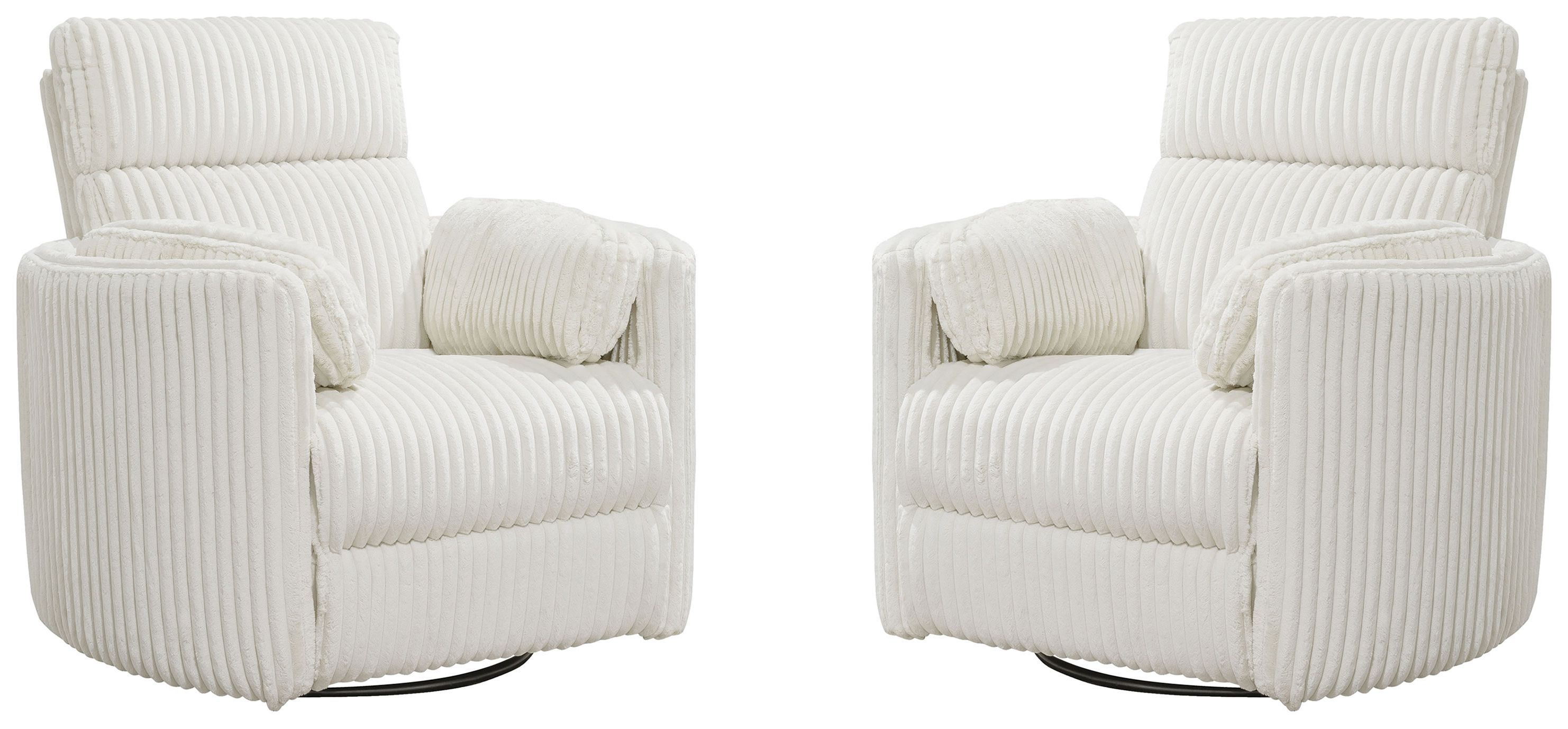 Parker House Radius - Power Swivel Glider Recliner (Set of 2) - Mega Ivory