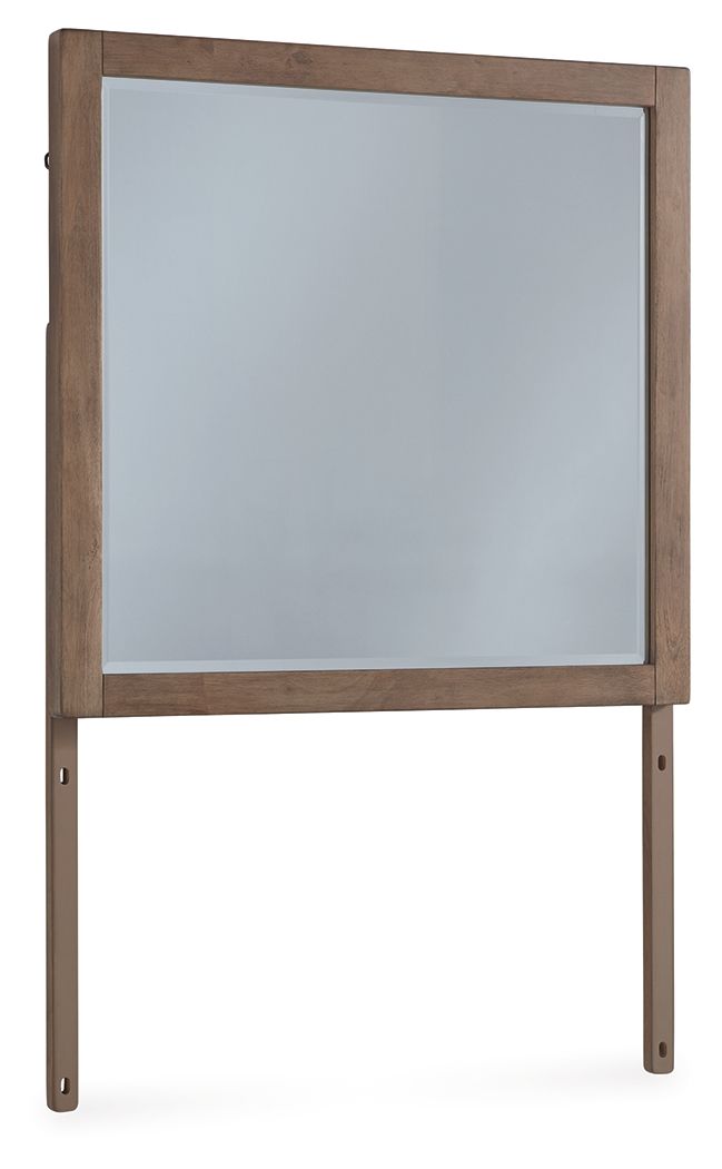 Ashley Furniture Tomtyn - 6 Pc. - Dresser, Mirror, King Upholstered Bed, 2 Nightstands - Light Brown - Image 5