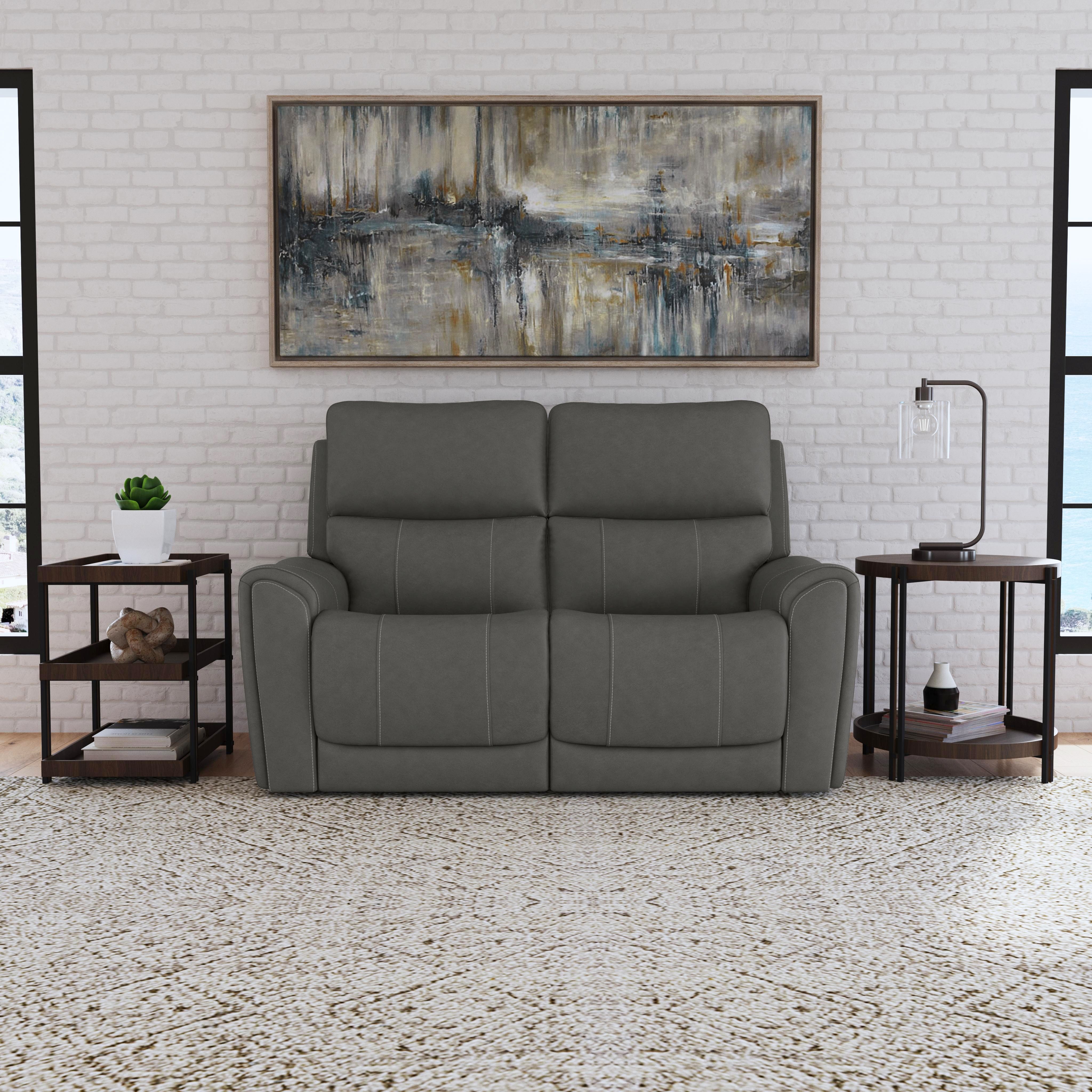 Carter - Power Reclining Loveseat With Power Headrests & Lumbar - Smoke, dark gray, view 5