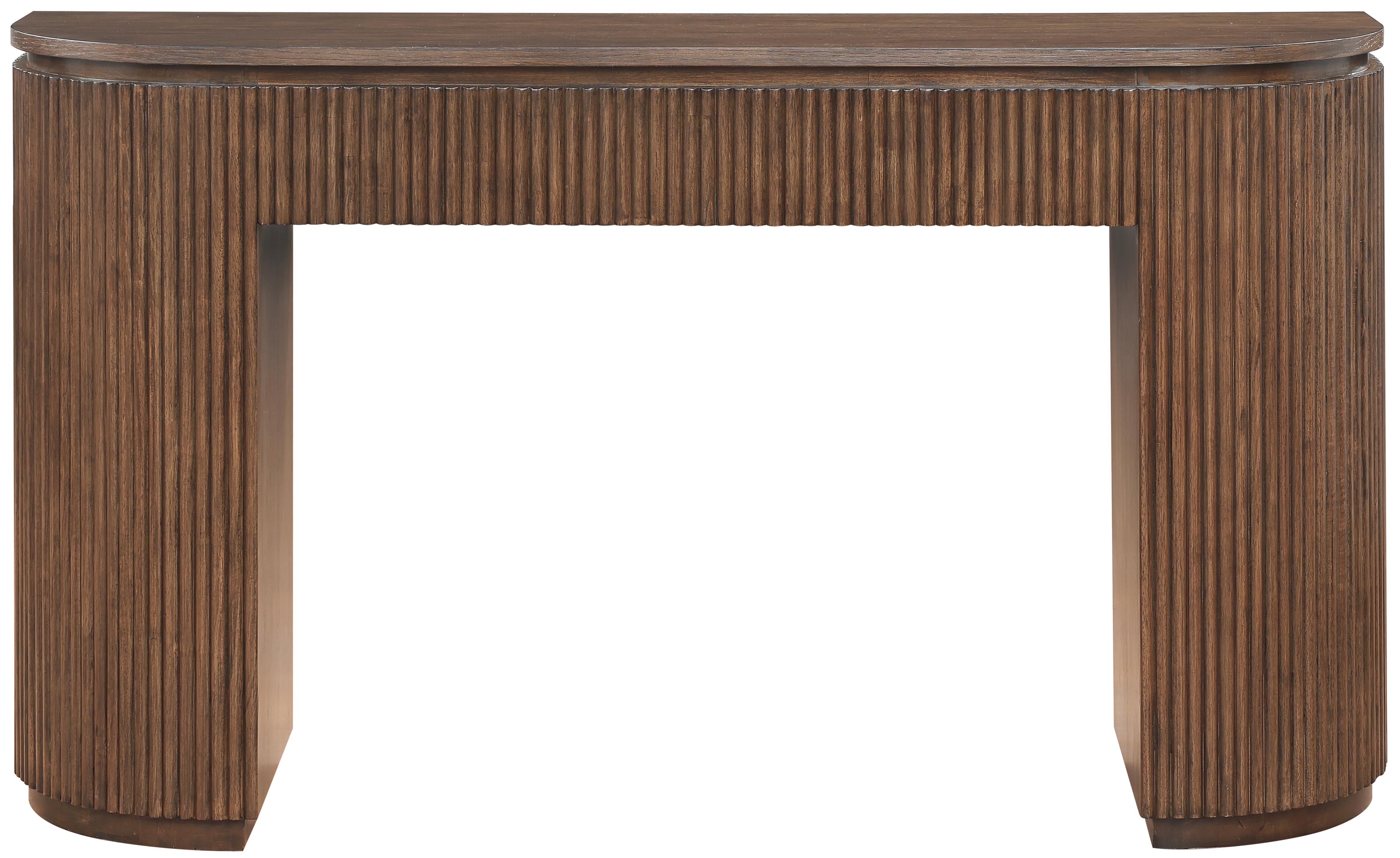 Astrid - Solid Wood And Oak Veneer Console Table - Brown