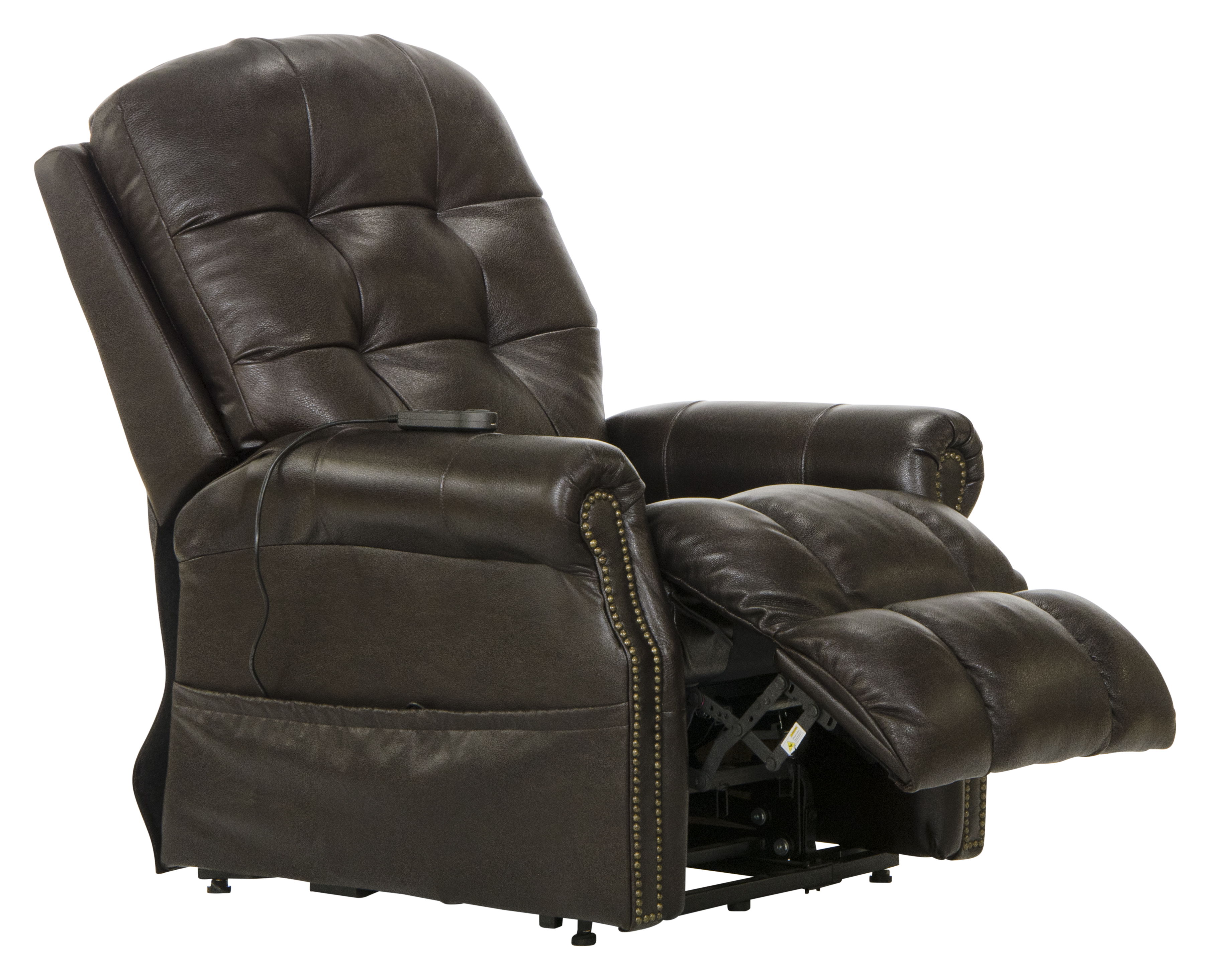 Madison - Power Lift Lay Flat Recliner With Heat & Massage (Italian Leather) - Chocolate