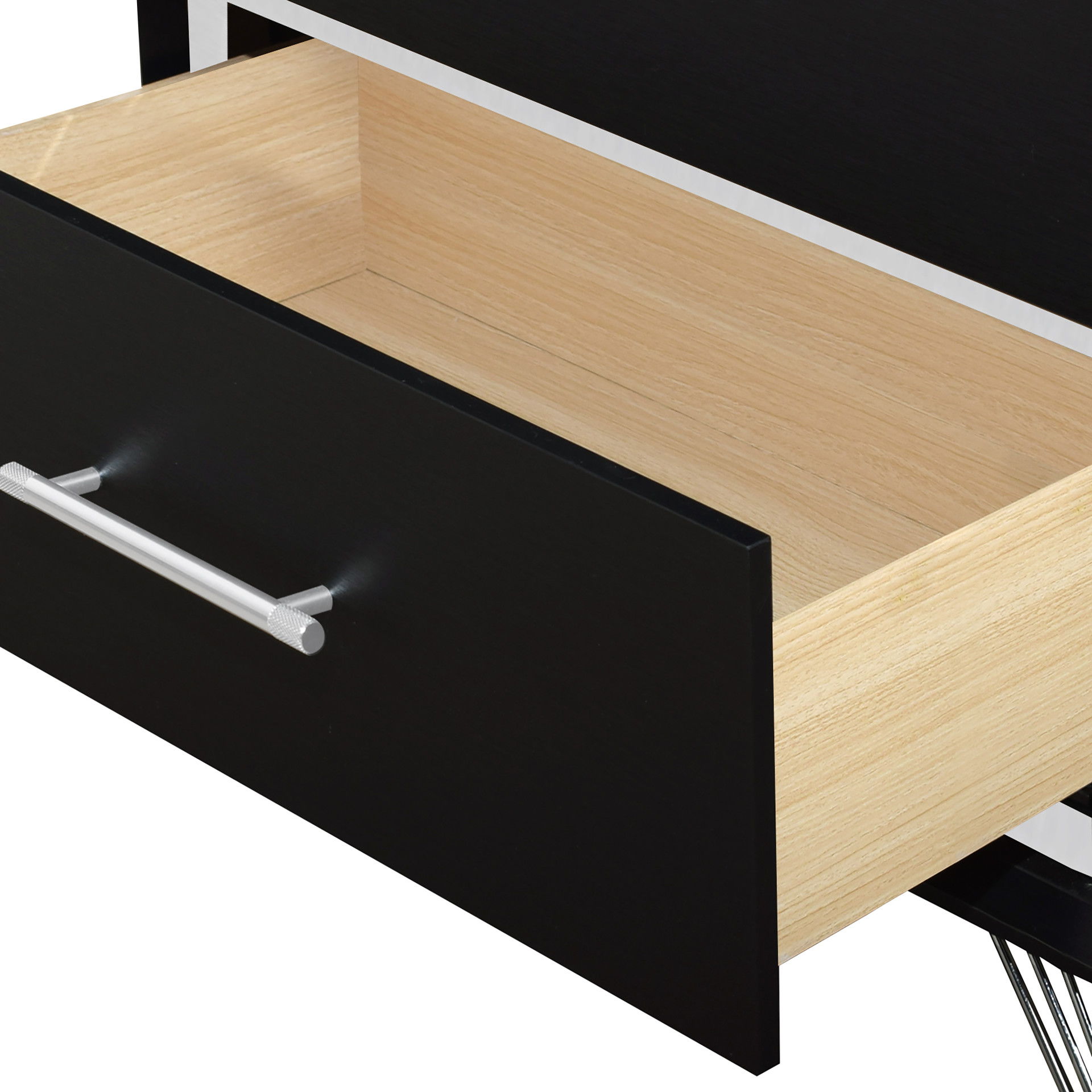 Ava - 5 Drawer Chest - Ebony, black, view 5