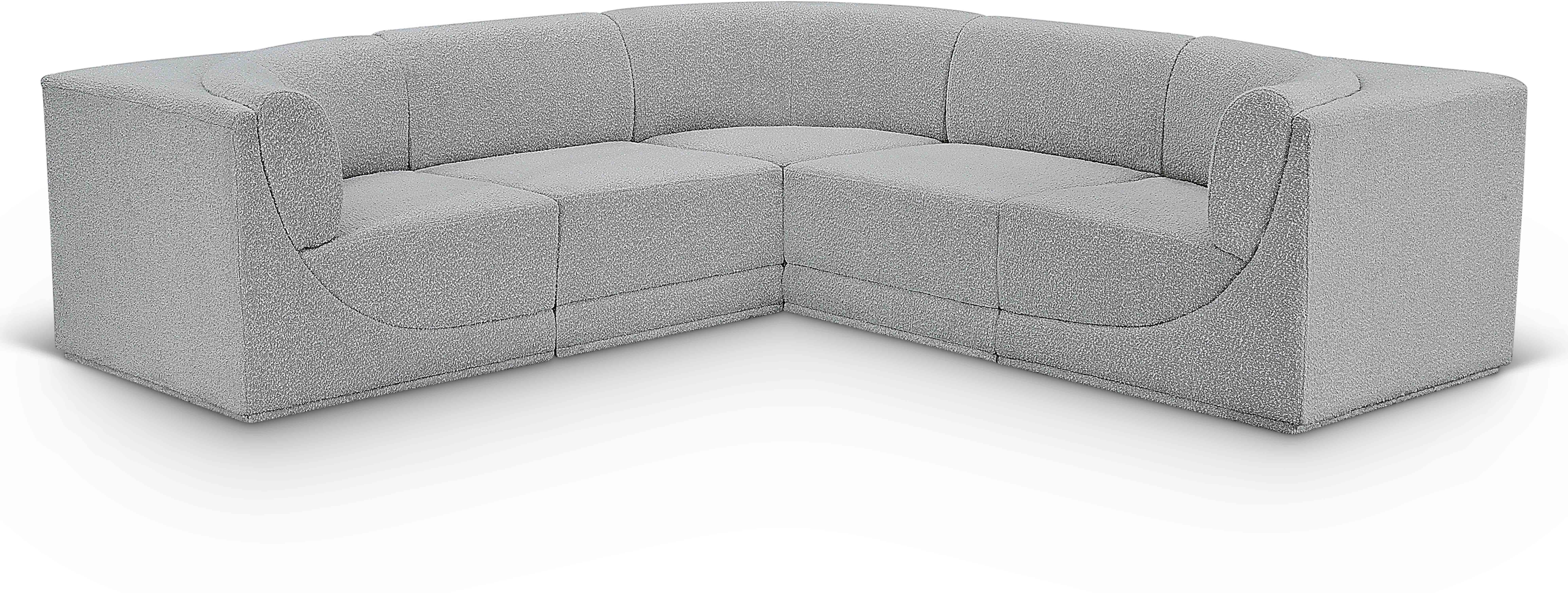 Ollie - 5 Piece Modular Corner Sectional - Gray