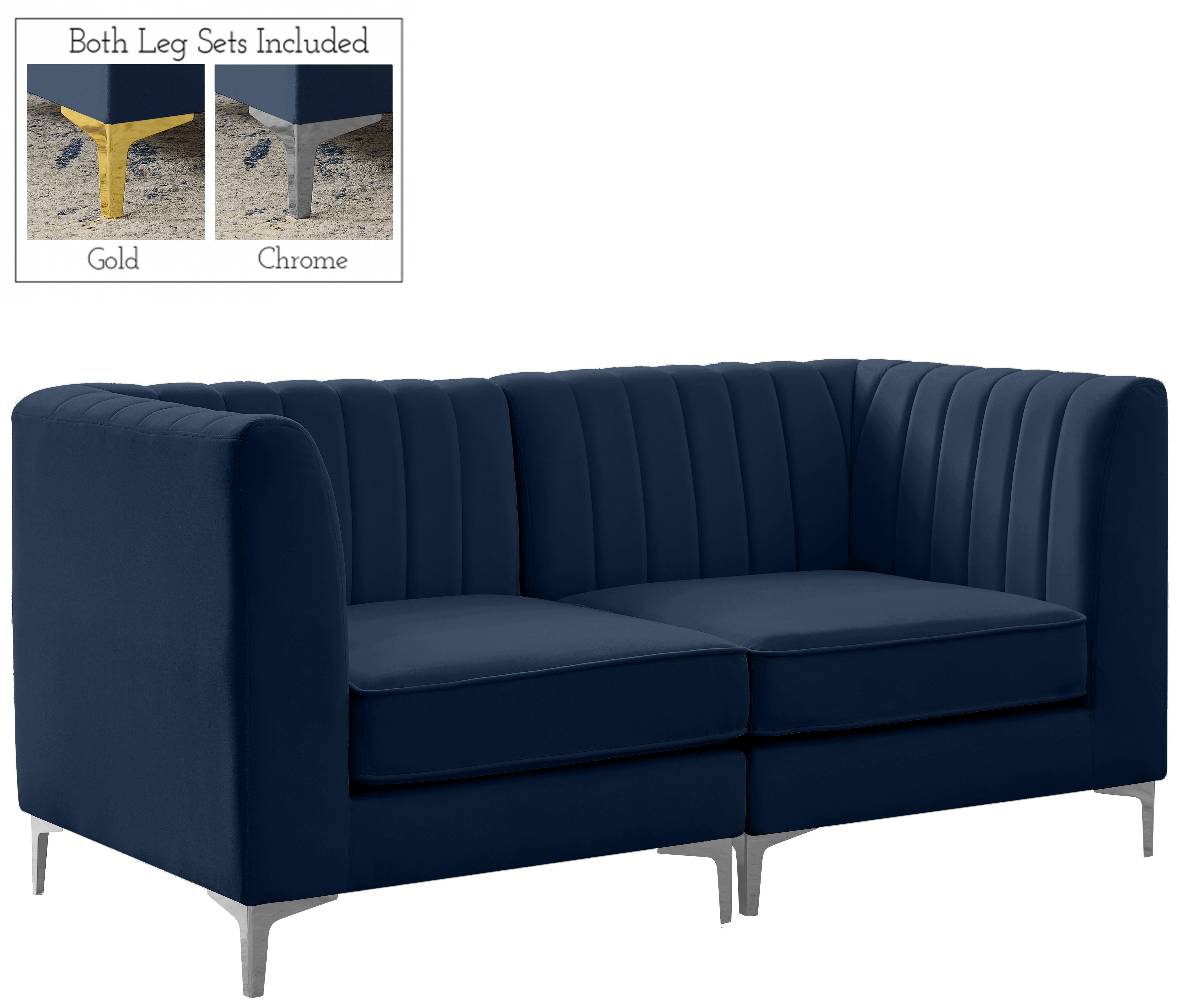 Alina - 2 Piece Modular Sectional - Navy