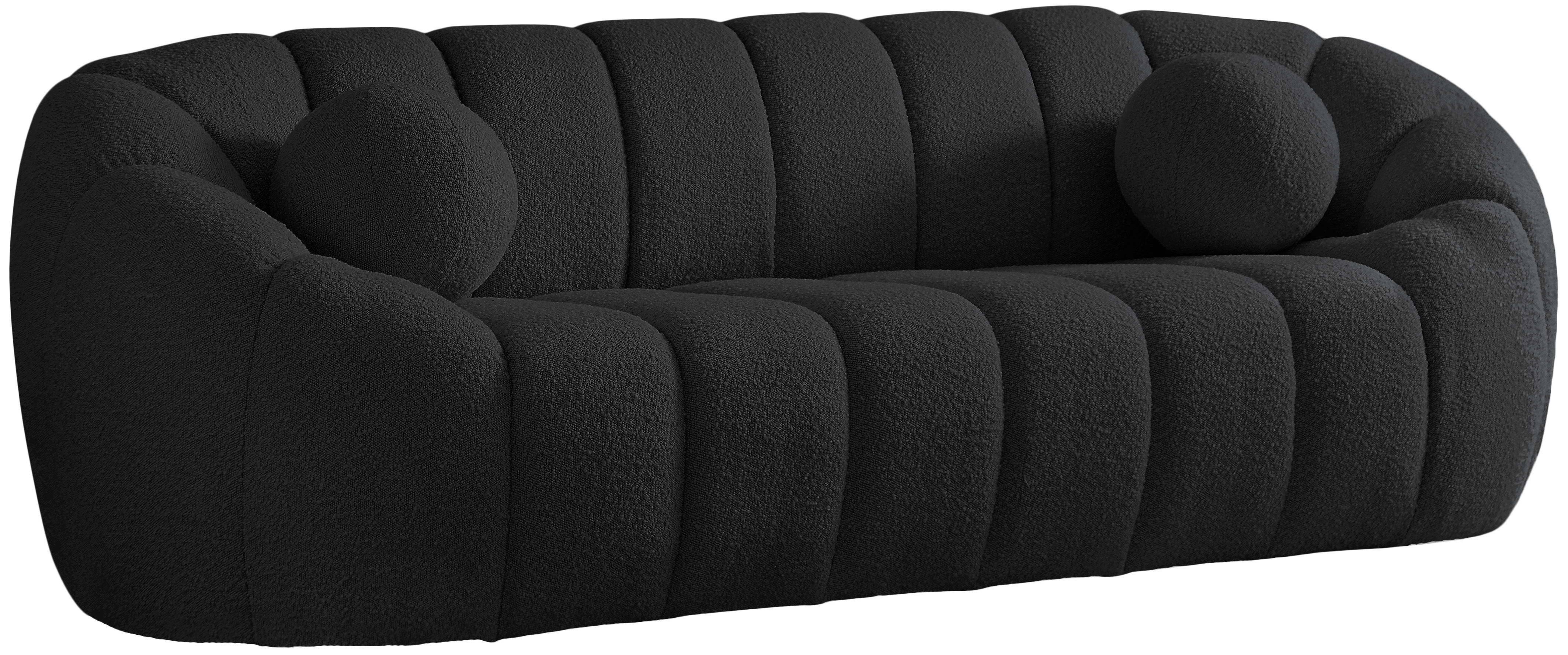 Elijah - Boucle Sofa - Black