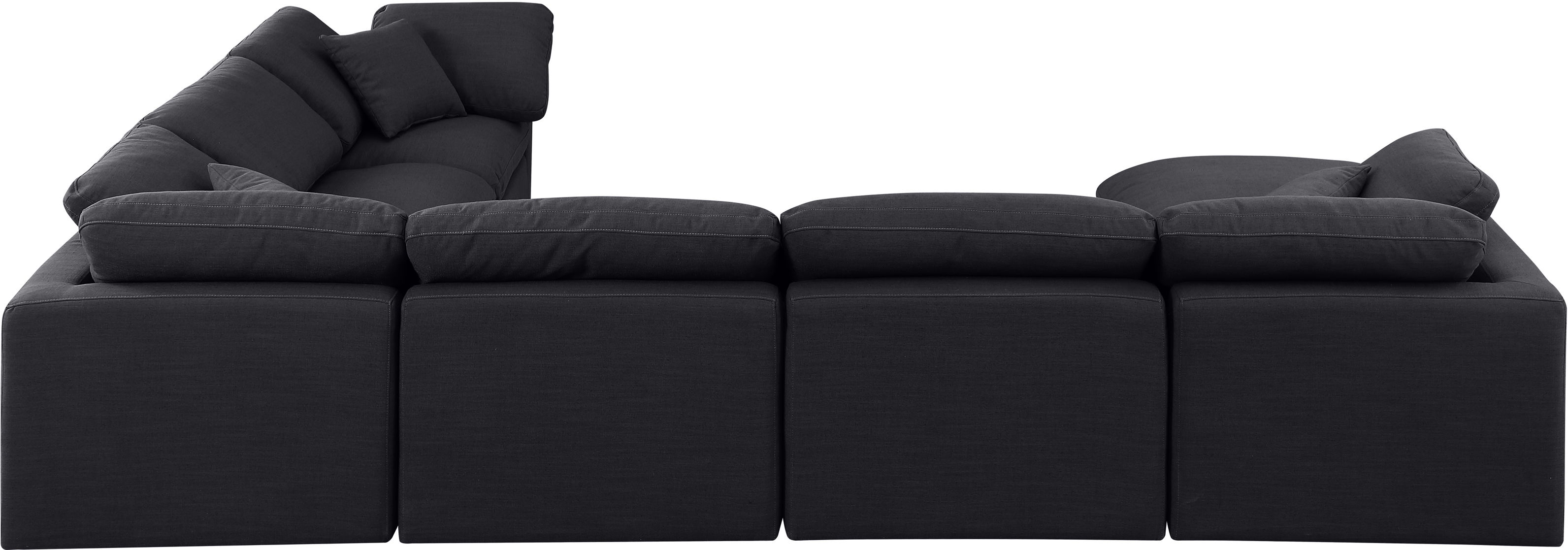 Indulge - Linen 7 Piece Modular Sectional - Black