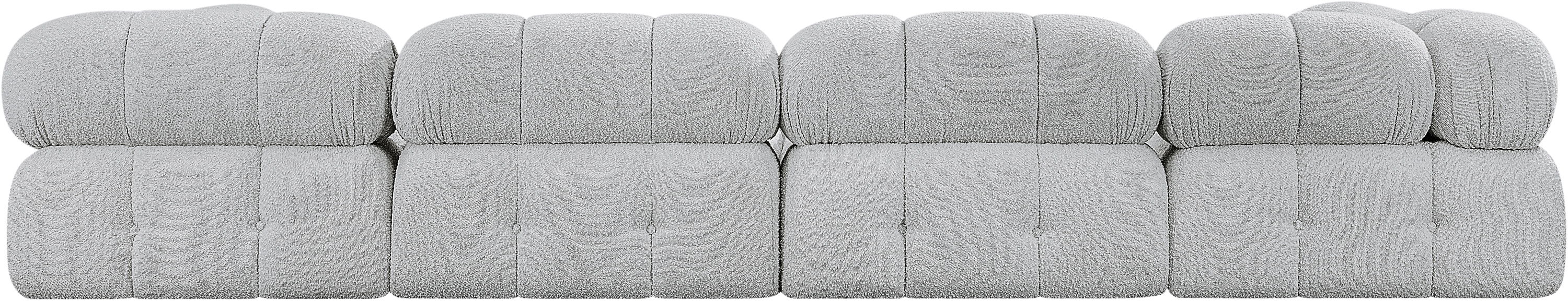 Ames - 6 Piece Fabric Modular U-Shaped Sectional - Gray