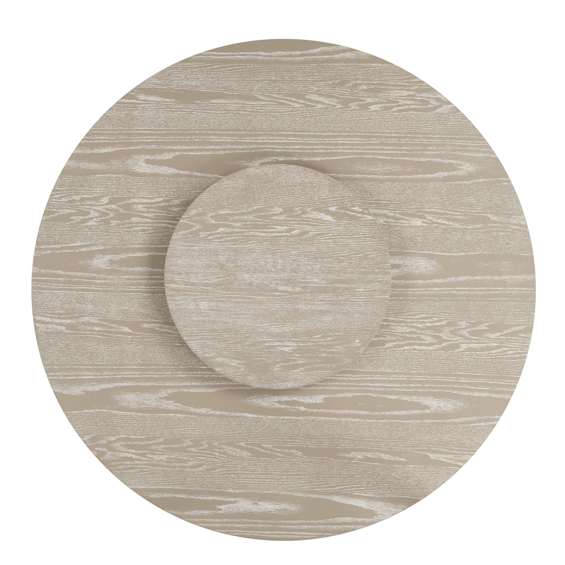 Gwendolyn - Round Dining Table Base - Cerused Taupe