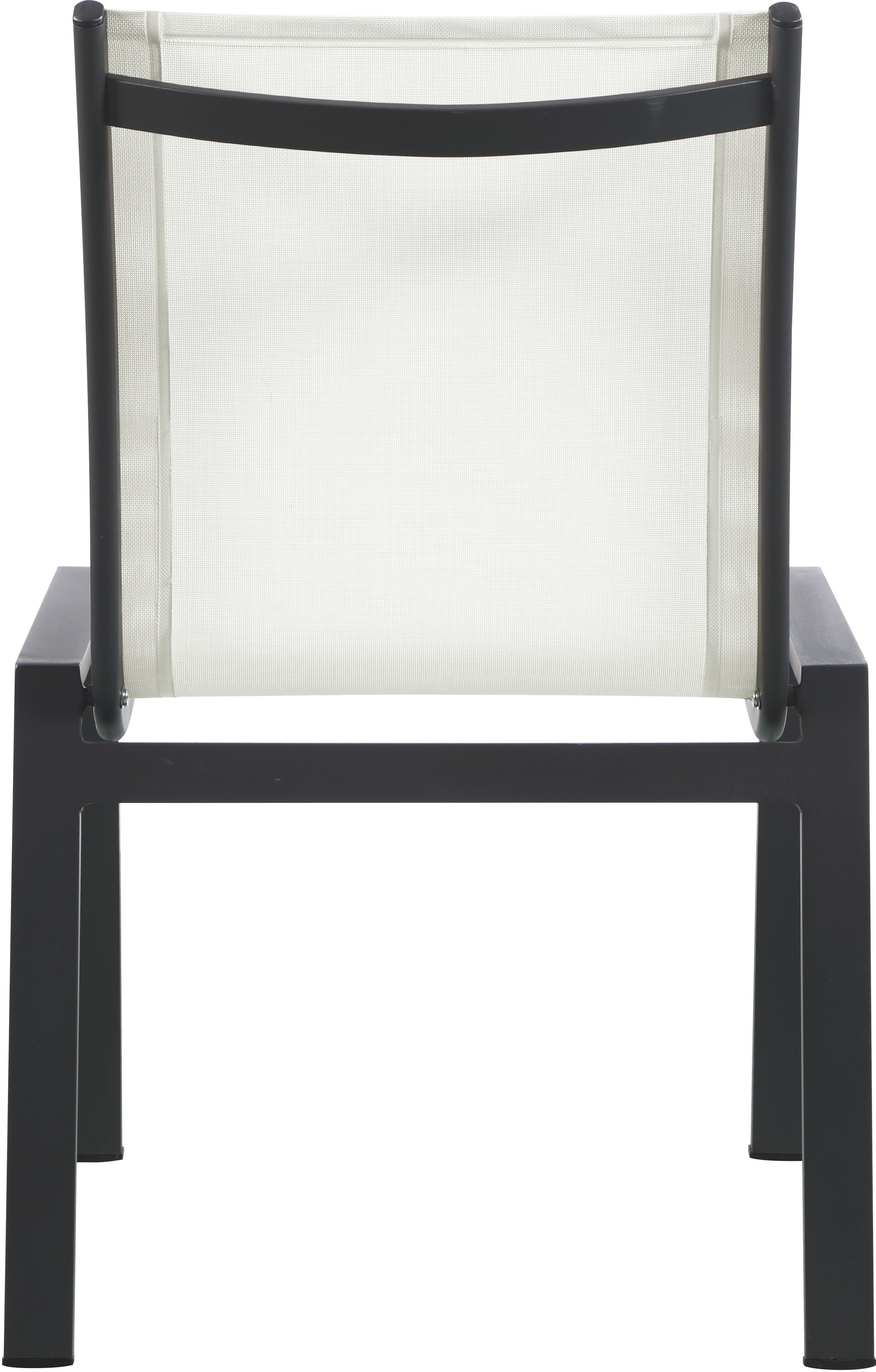 Nizuc - Outdoor Patio Dining Chair With Gray Frame (Set of 2) - White