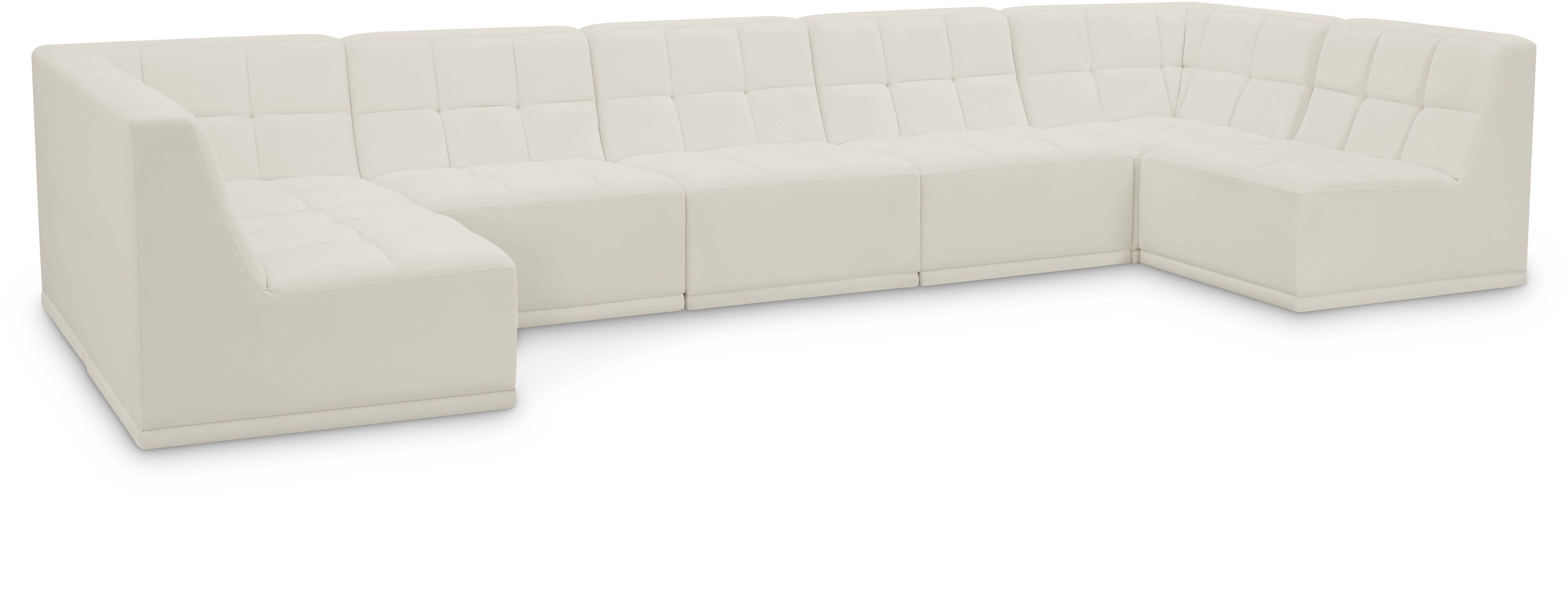 Relax - 7 Piece Modular Sectional - Cream