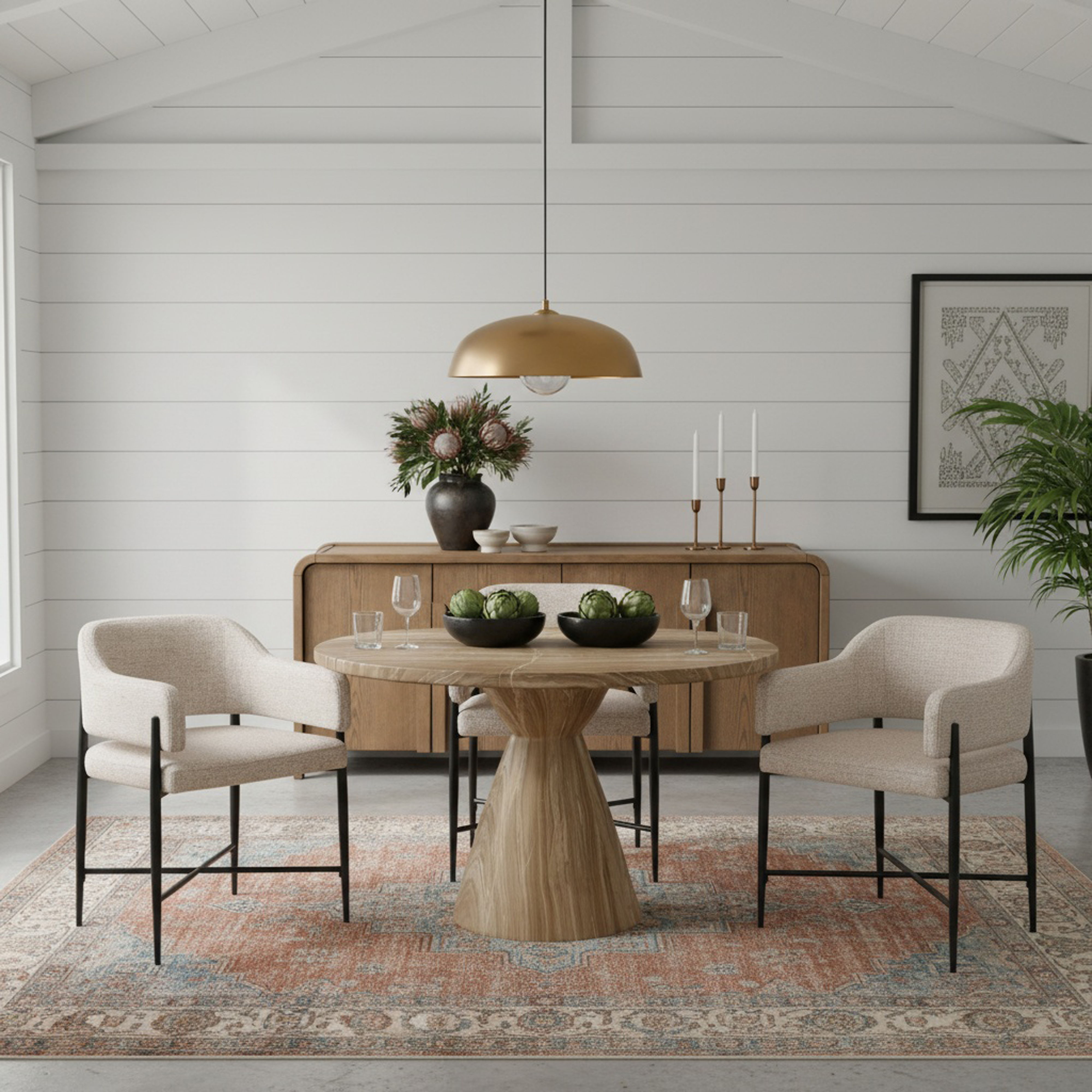 Aquino - Concrete Indoor / Outdoor Dining Table - Beige