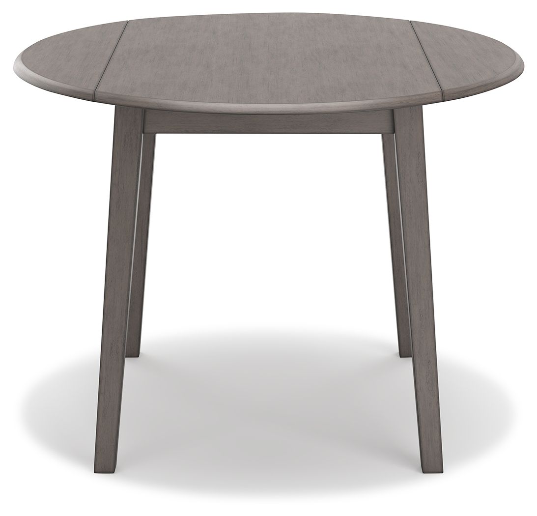 Ashley Furniture Shullden - Round Drm Drop Leaf Table - Gray - Image 3