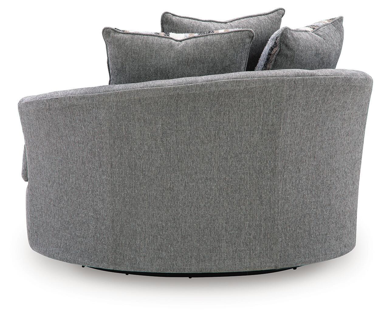 Ashley Furniture Creston Heights - Oversized Swivel Accent Chair - Smolder - Image 4