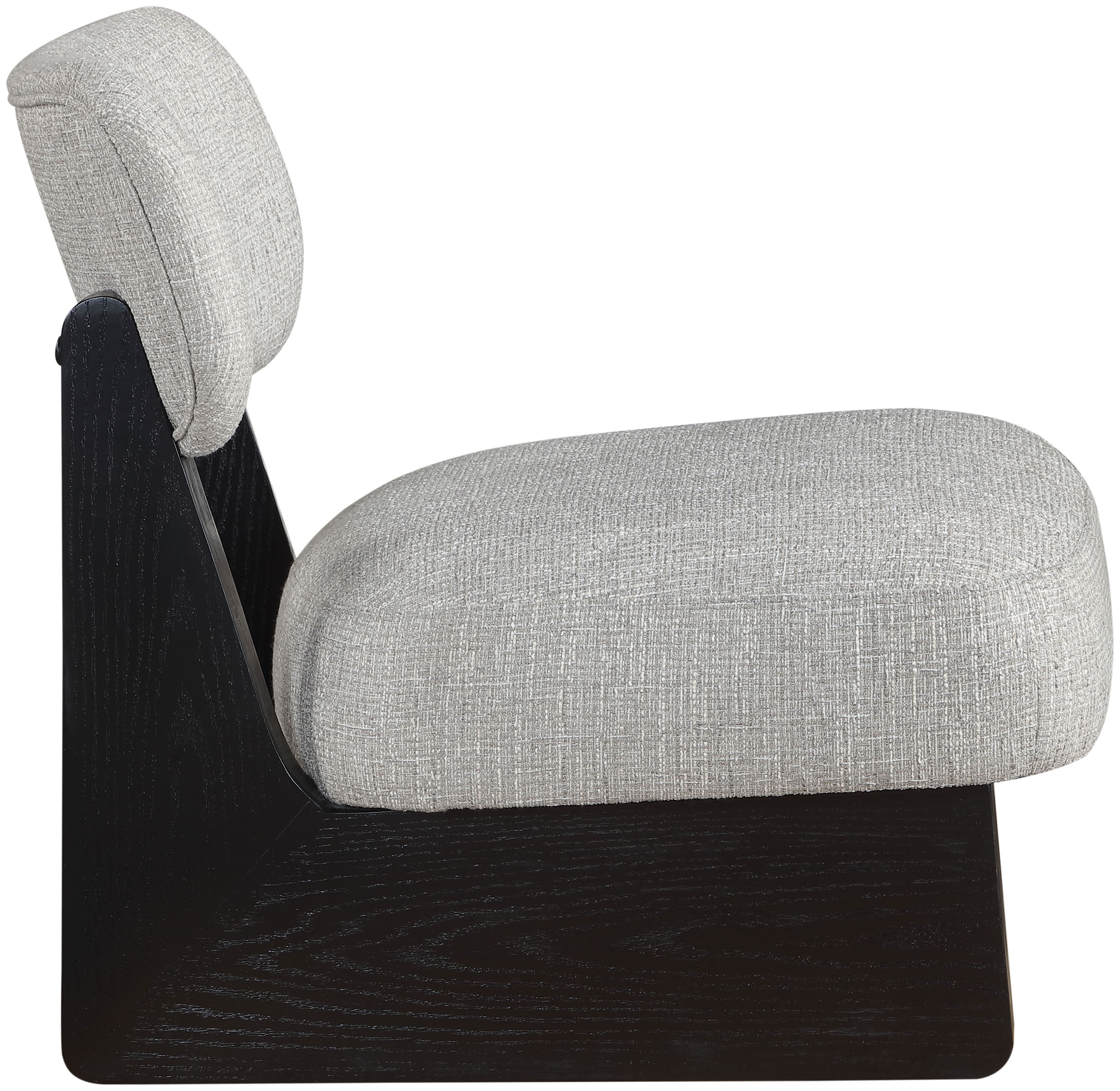 Vetra - Linen Textured Fabric Upholstered Accent Chair - Gray