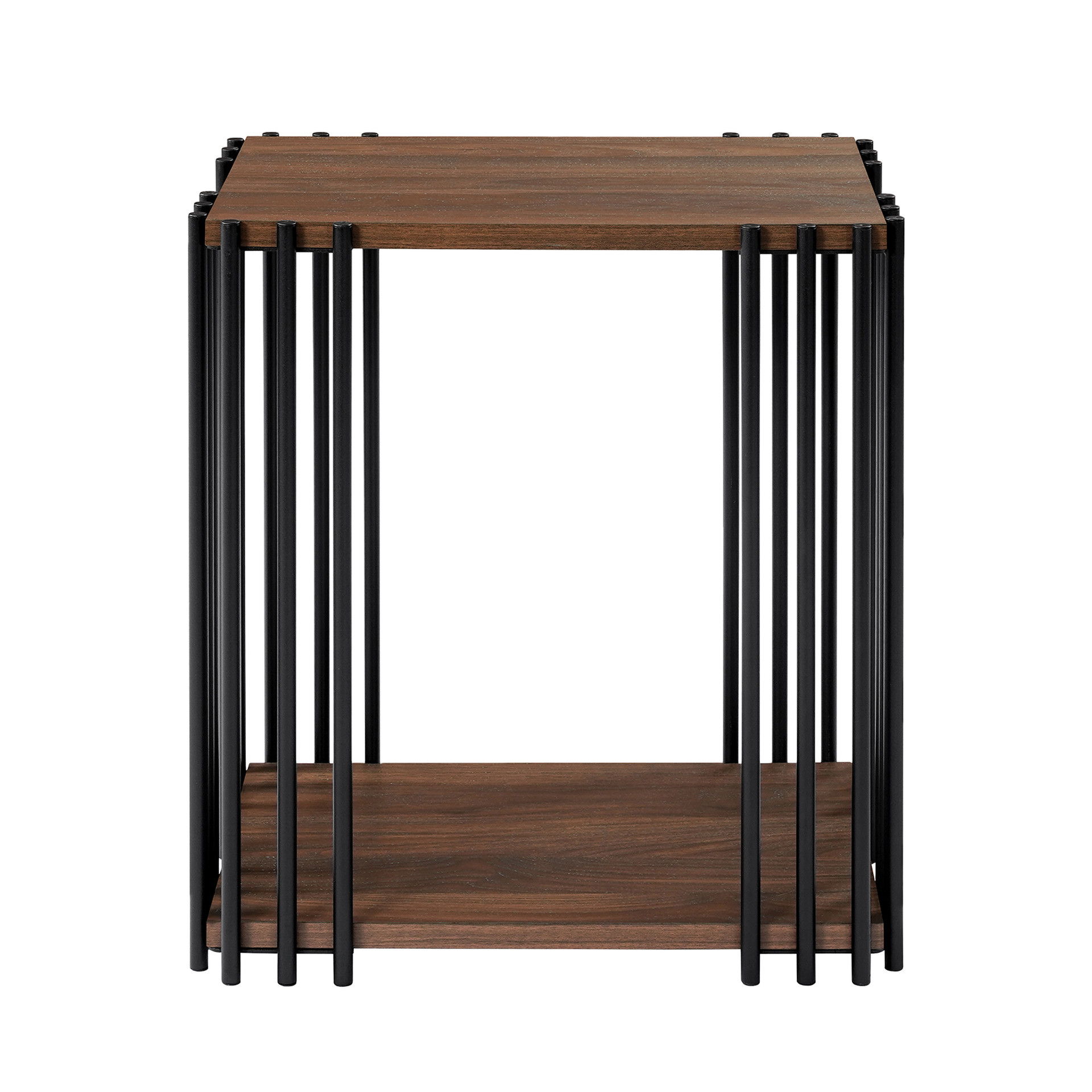 Vertex - Rectangular 3 Piece Occasional Set (1 Coffee & 2 End Tables) - Brown / Black, dark brown, view 7