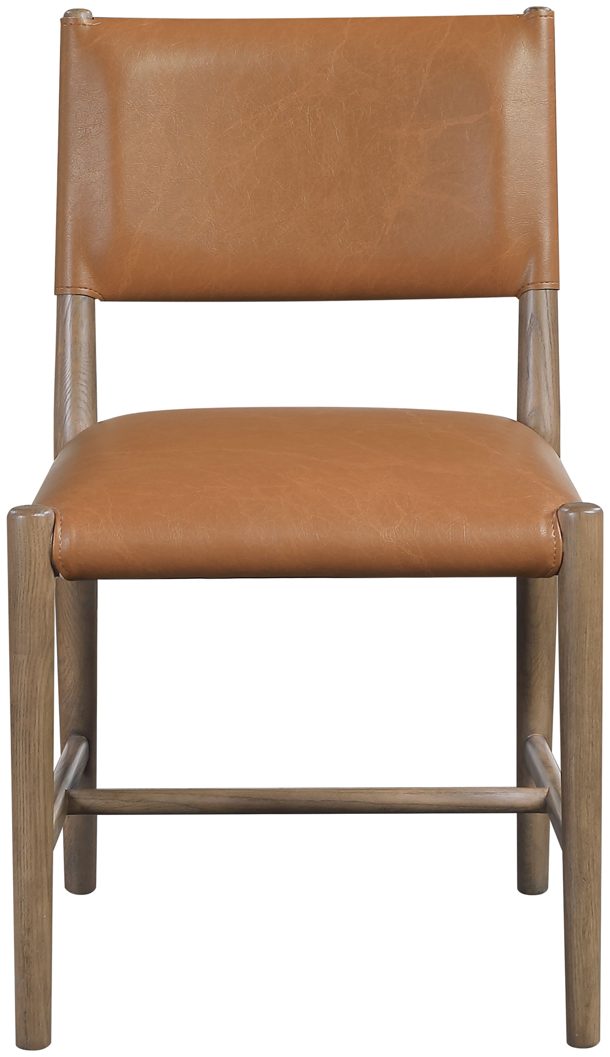 Andie - Upholstered Dining Chair Vegan Leather (Set of 2) - Cognac