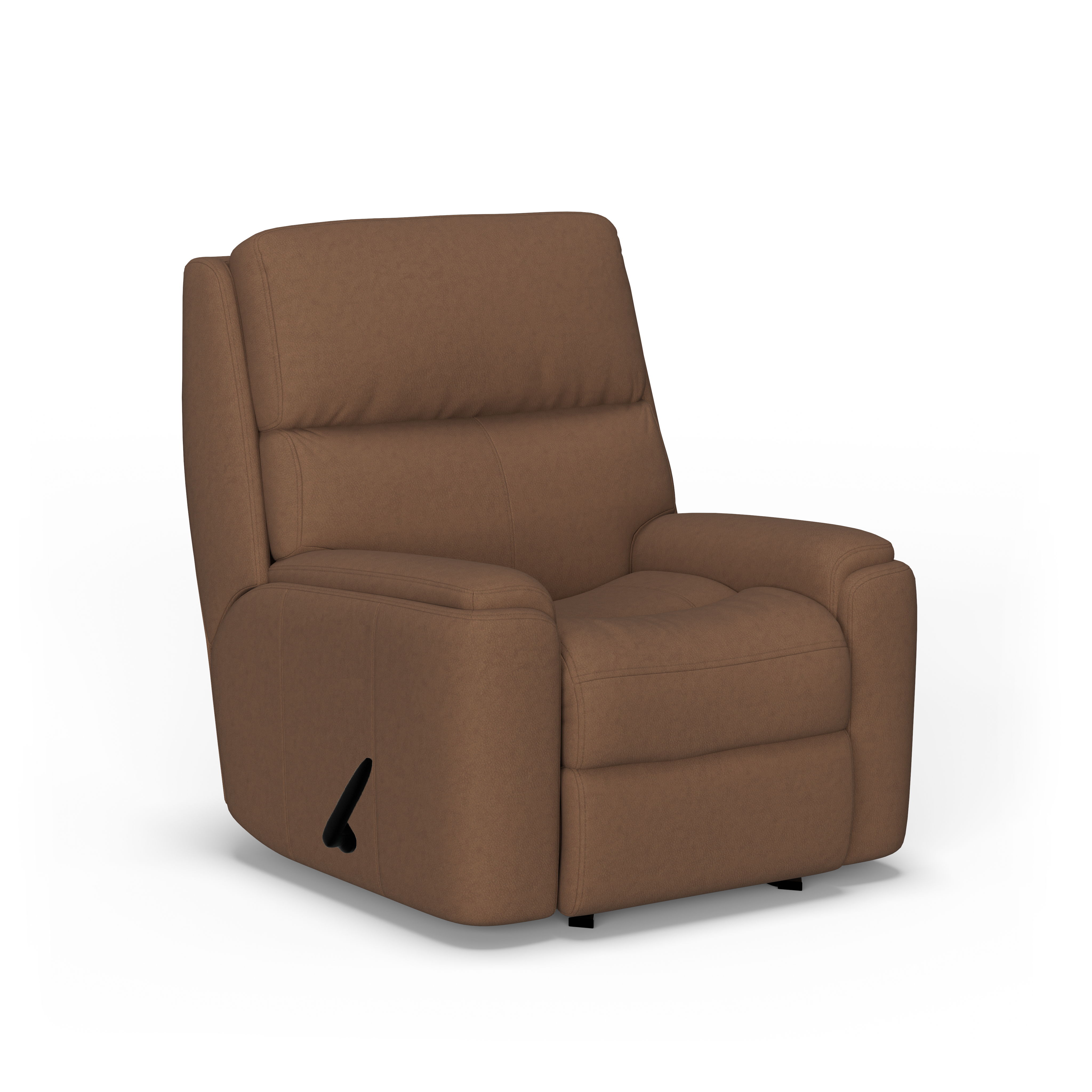 Rio - Transitional Leather Recliner, gray, view 2