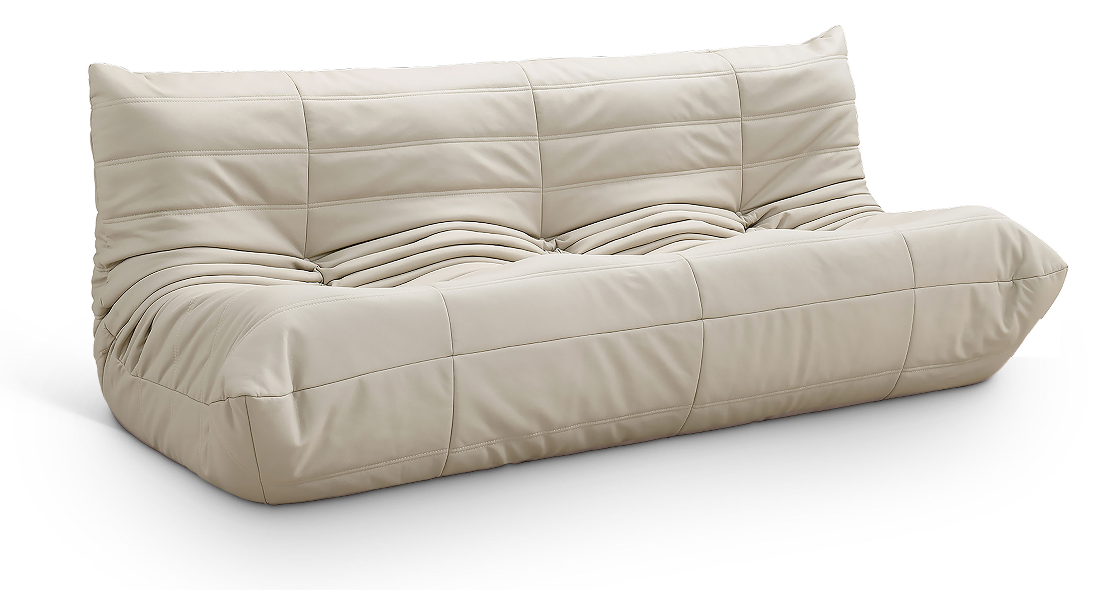 Vegan Leather 77.75" Upholstered Sofa
