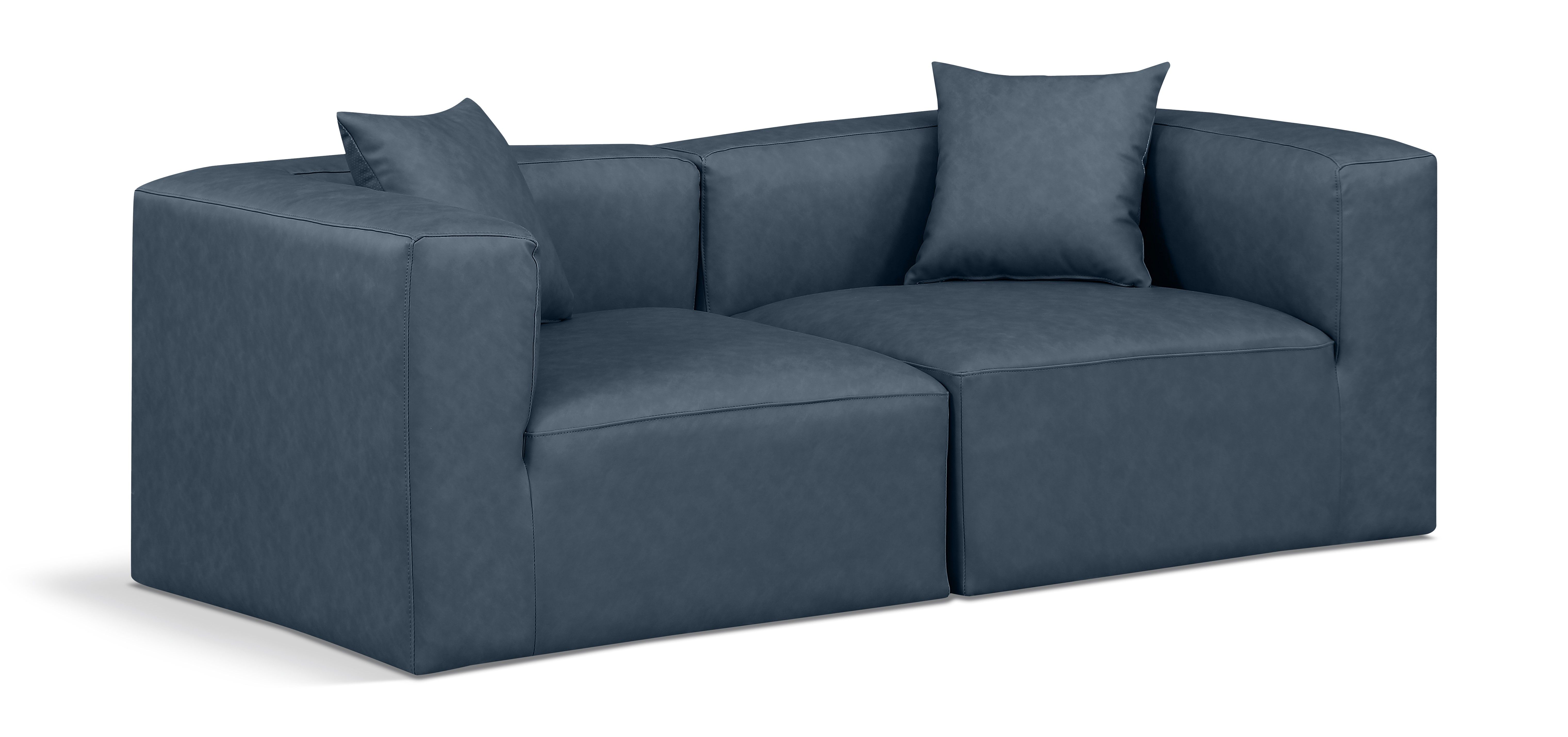 Cube - Modular 2 Seat Sofa - Blue