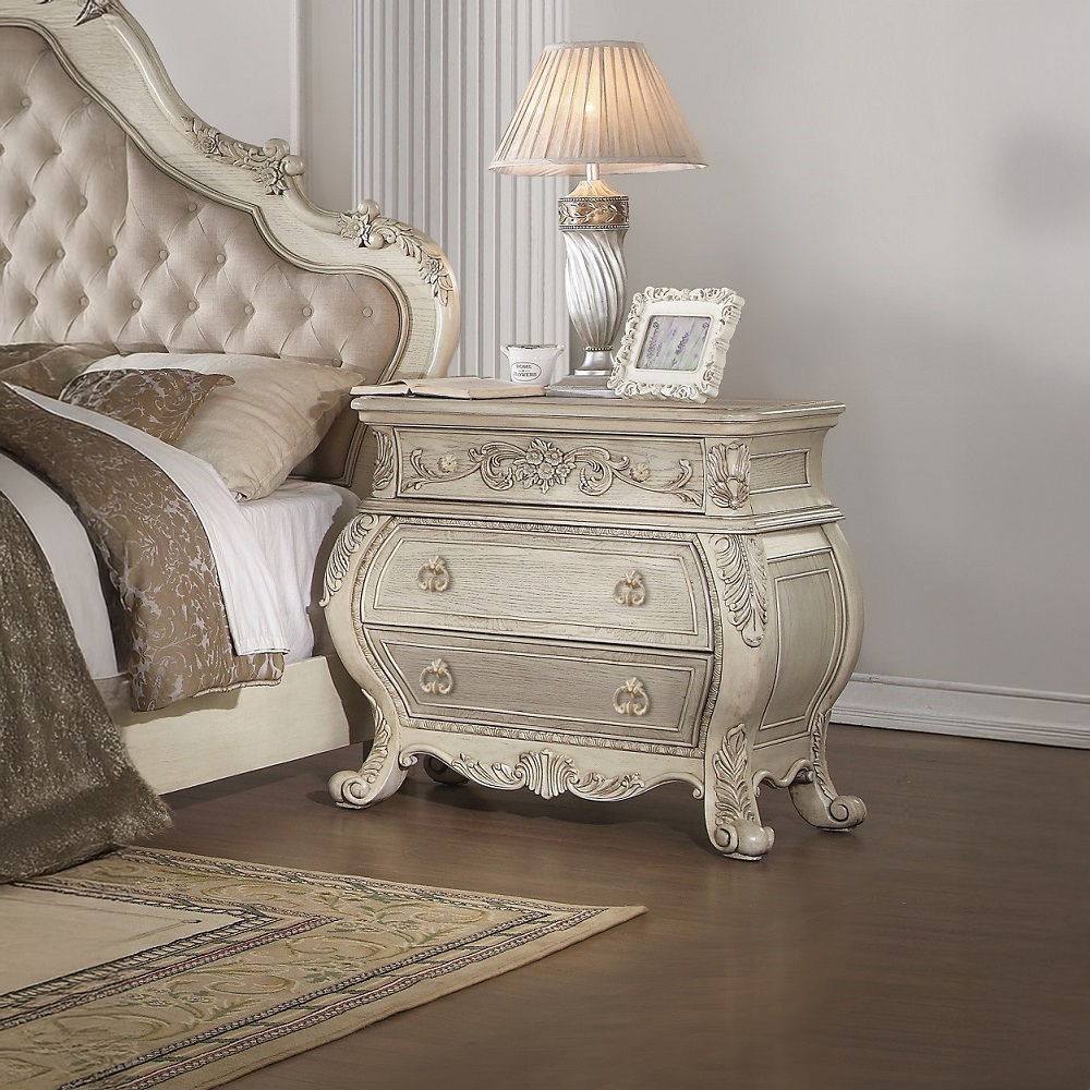 Ragenardus - Nightstand - Antique White, beige, view 3