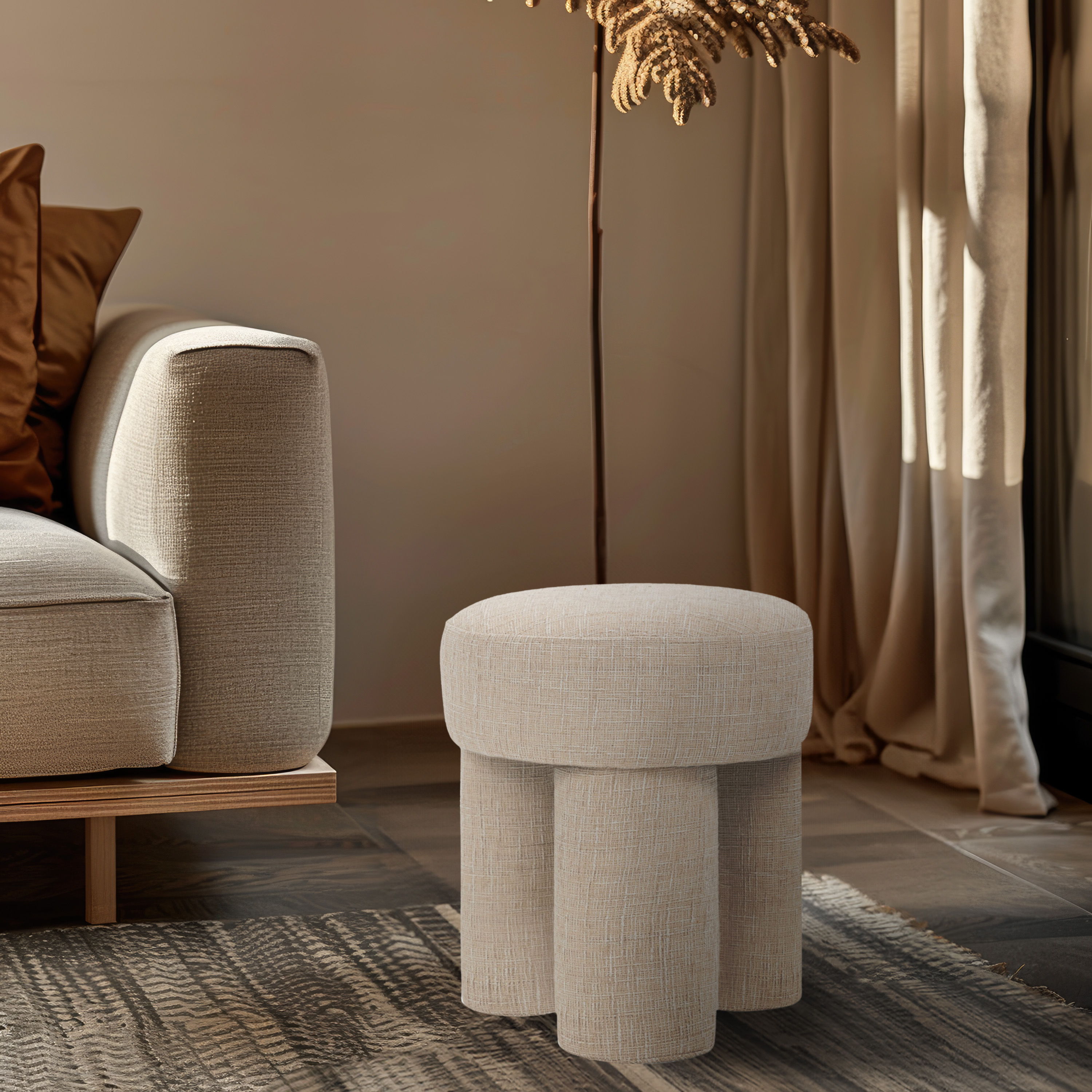 Larson - Ottoman / Stool - Beige
