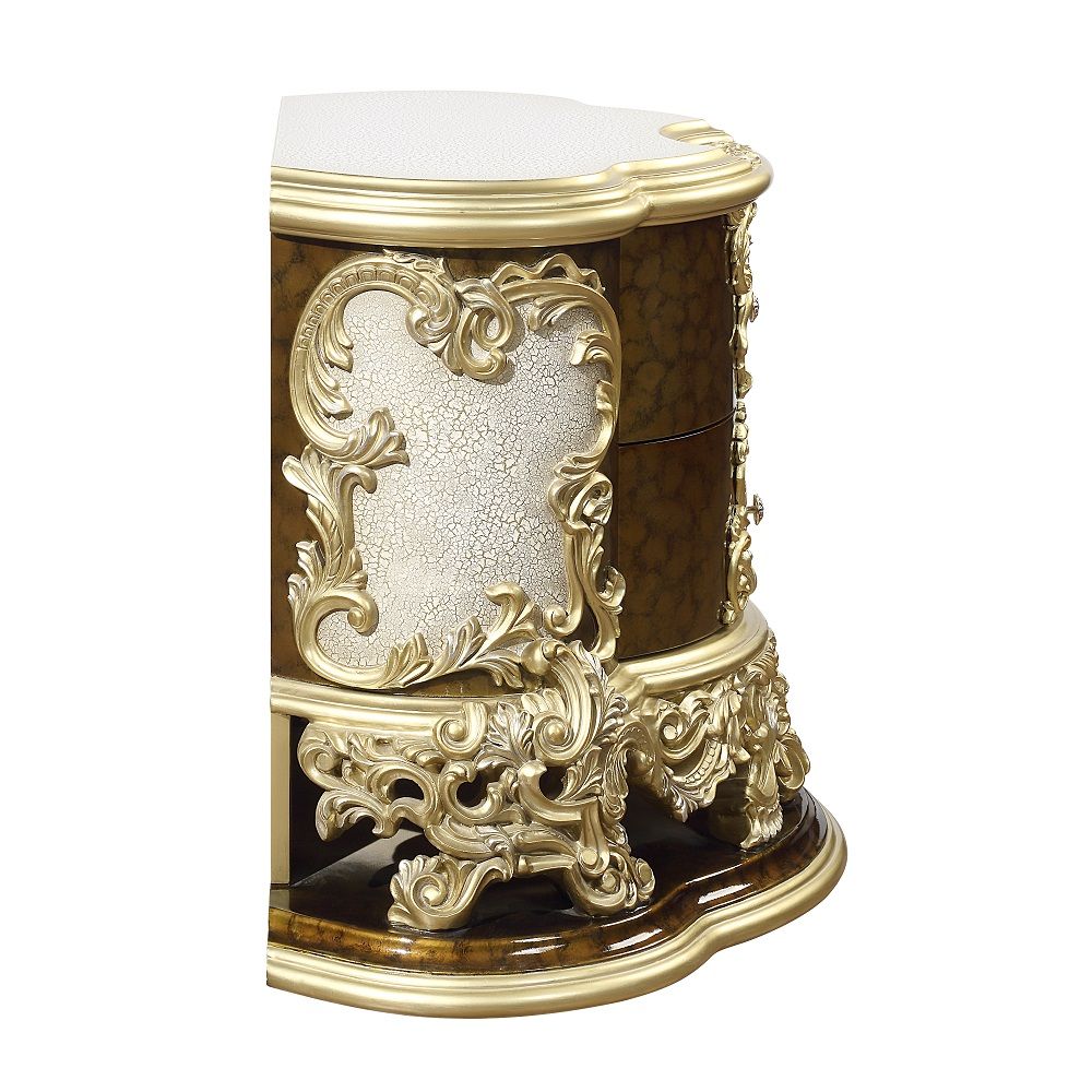 Desiderius - Nightstand - Antique Gold & Hand Painted Brown, gold, view 5
