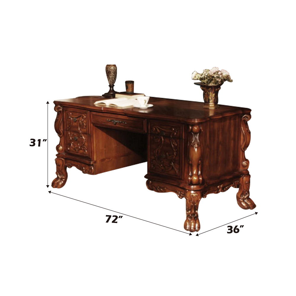 Dresden - Executive Writing Desk - Cherry Oak, dark brown, view 3