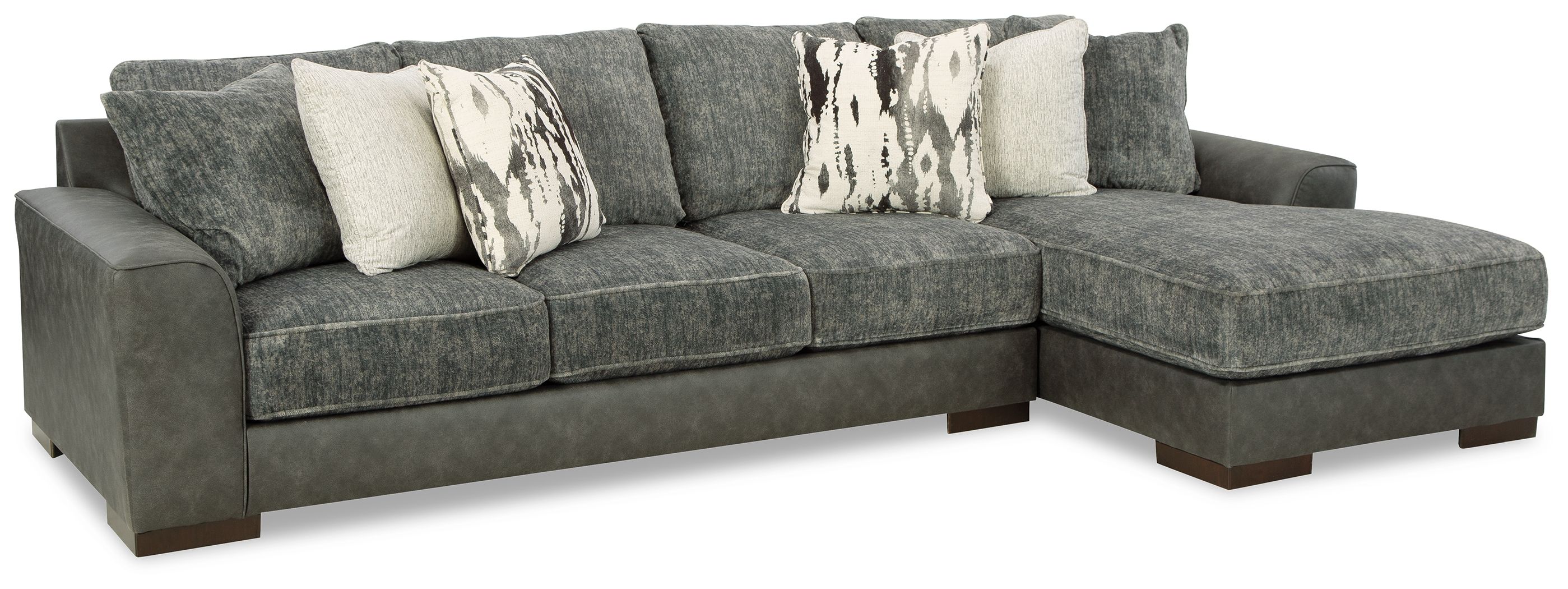Larkstone Pewter Right Arm Facing Corner Chaise 2 Pc Sectional New Lots Furniture Online Store