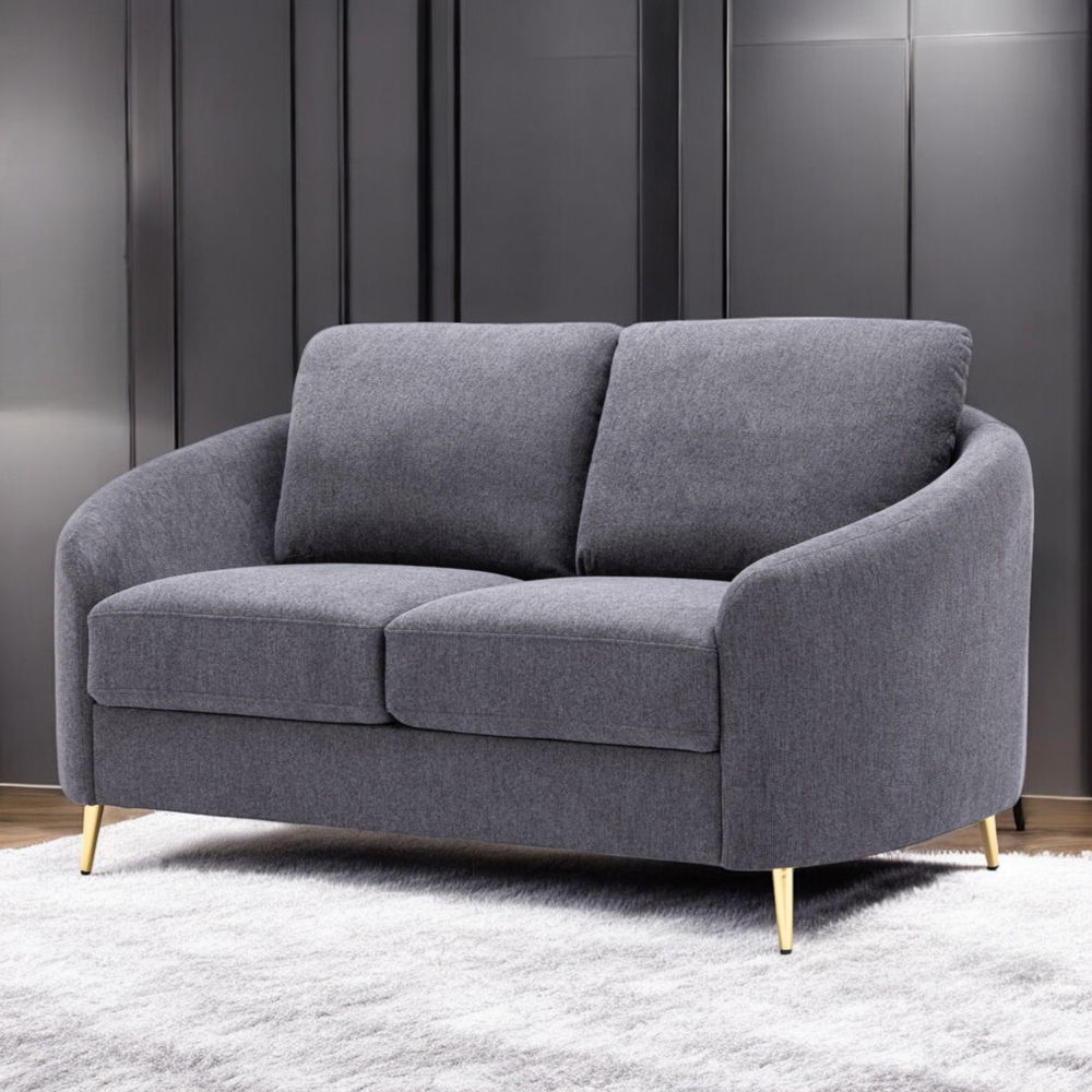 Yuina - Loveseat - Gray Linen, dark gray, view 5