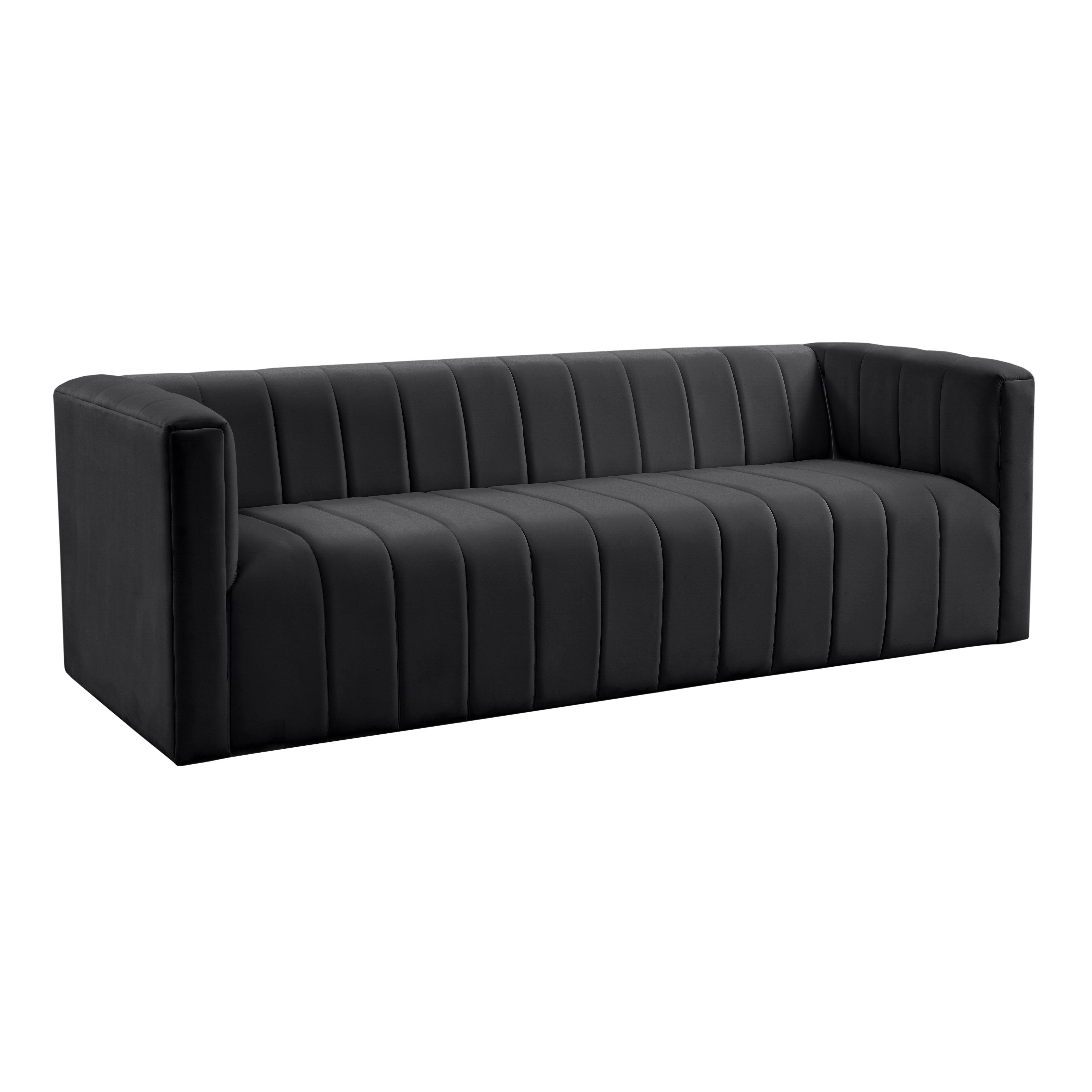 Norah Black Velvet Sofa New Lots Furniture Online Store