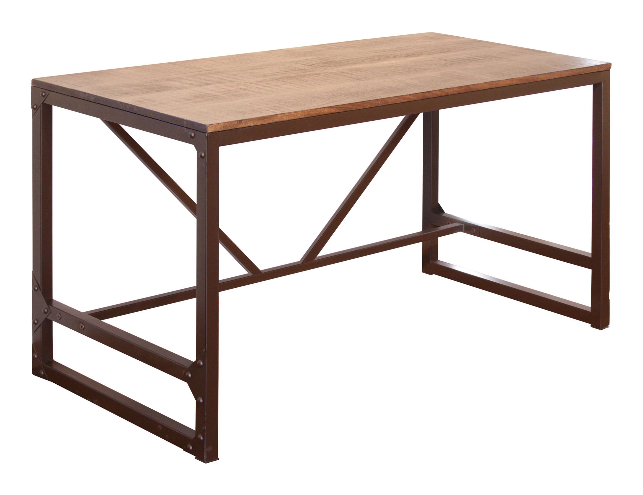 International Furniture Direct Urban Gold - Desk - Brown / Golden Undertones