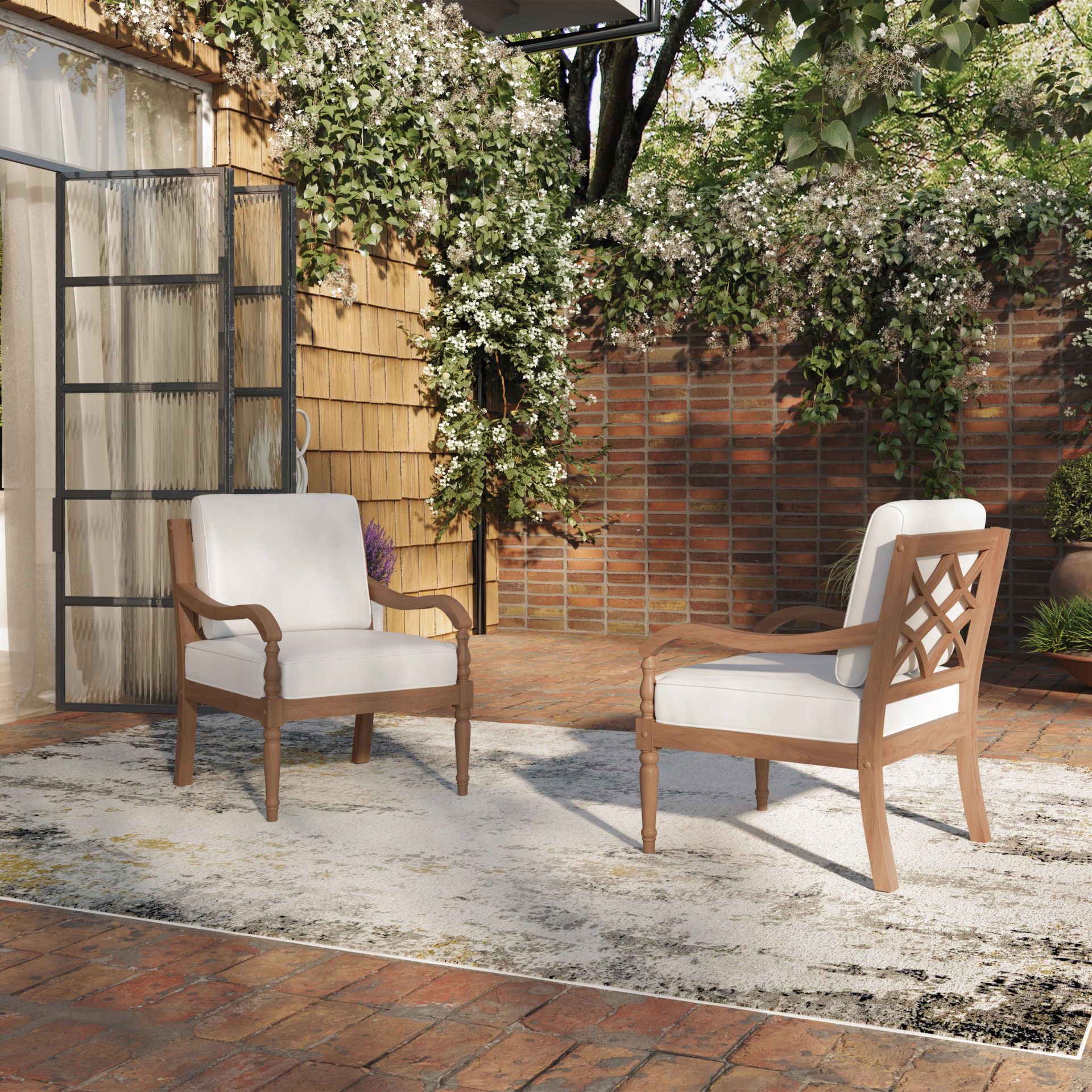 Savannah - Club Chairs (Set of 2) - White Linen, white, view 6