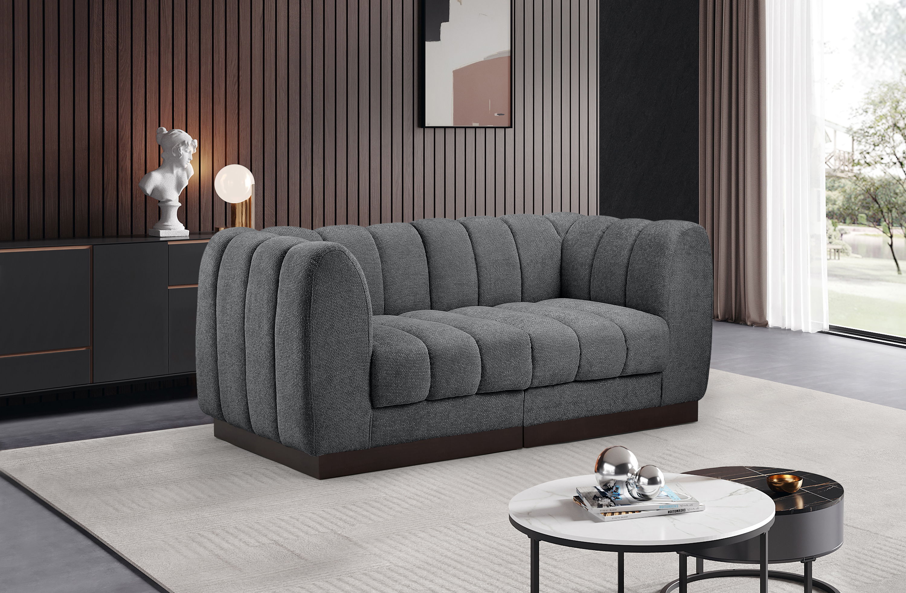 Quinn - 2 Piece Modular Sofa - Gray