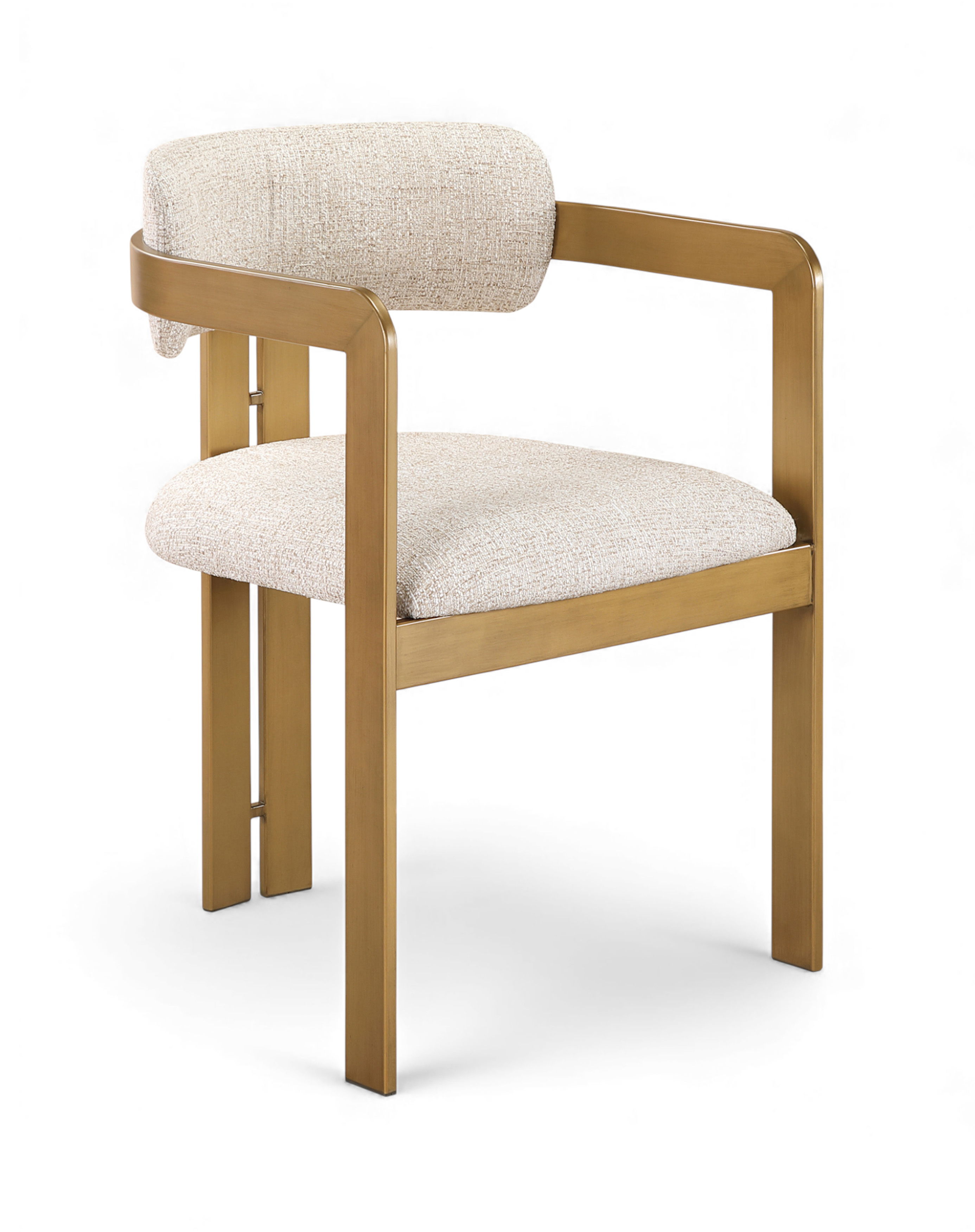 Aurum - Linen Textured Fabric Upholstered Dining Chair (Set of 2) - Beige
