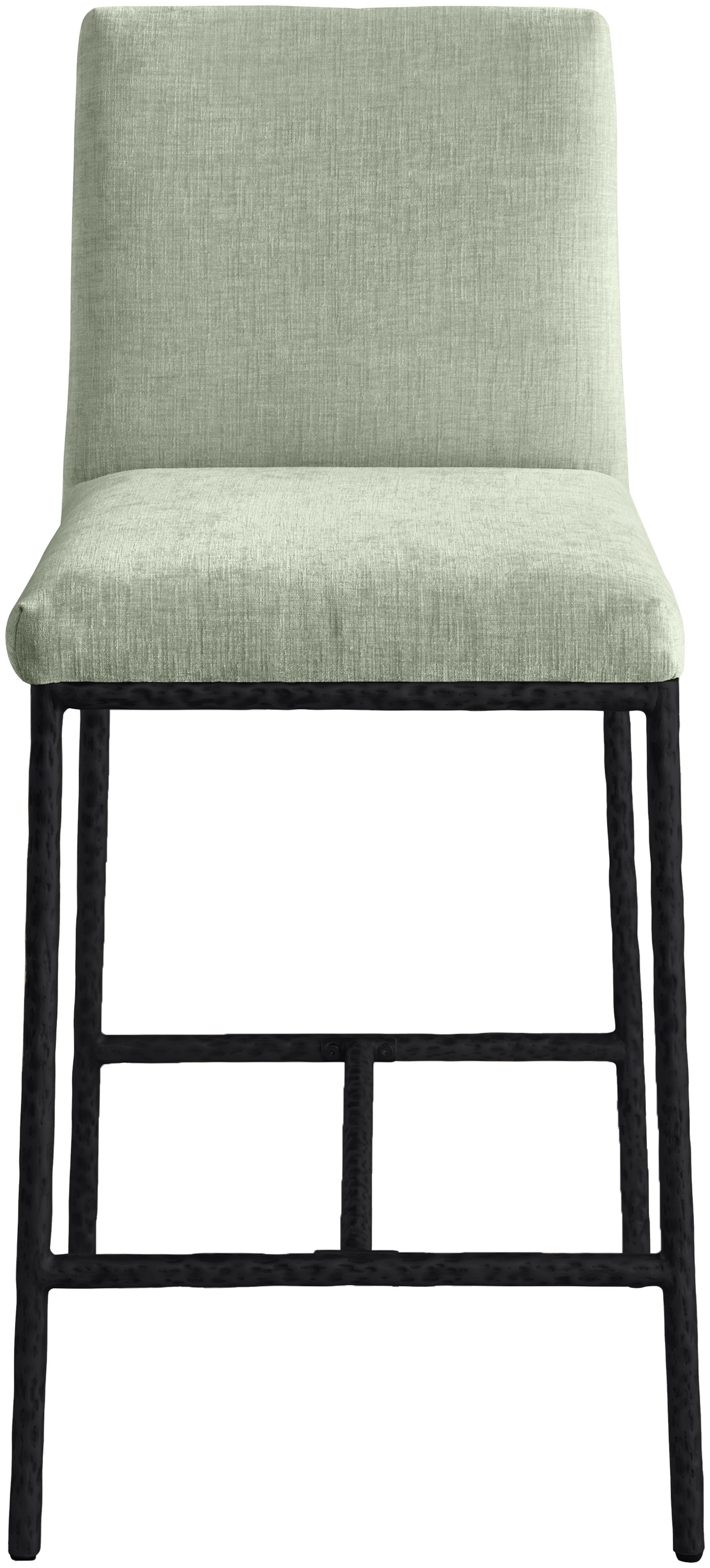 Reeves - Chenille Fabric Upholstered Counter Stool (Set of 2) - Mint