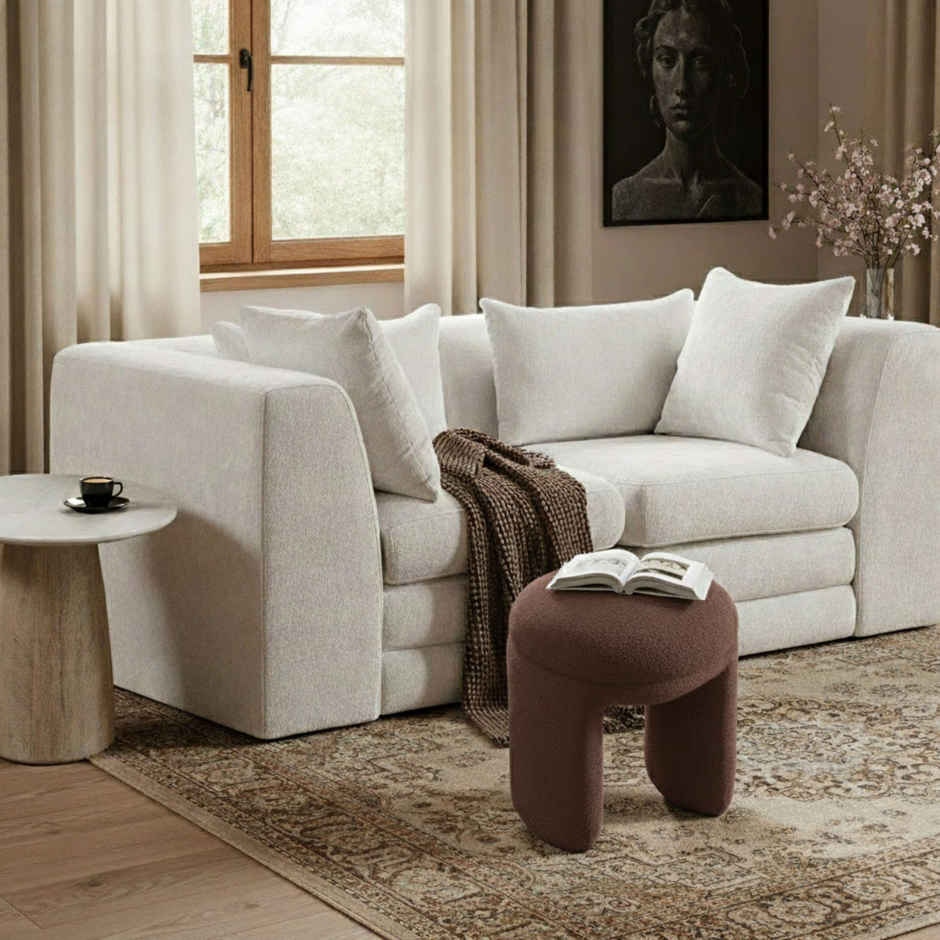 Bowen - Ottoman / Stool - Brown