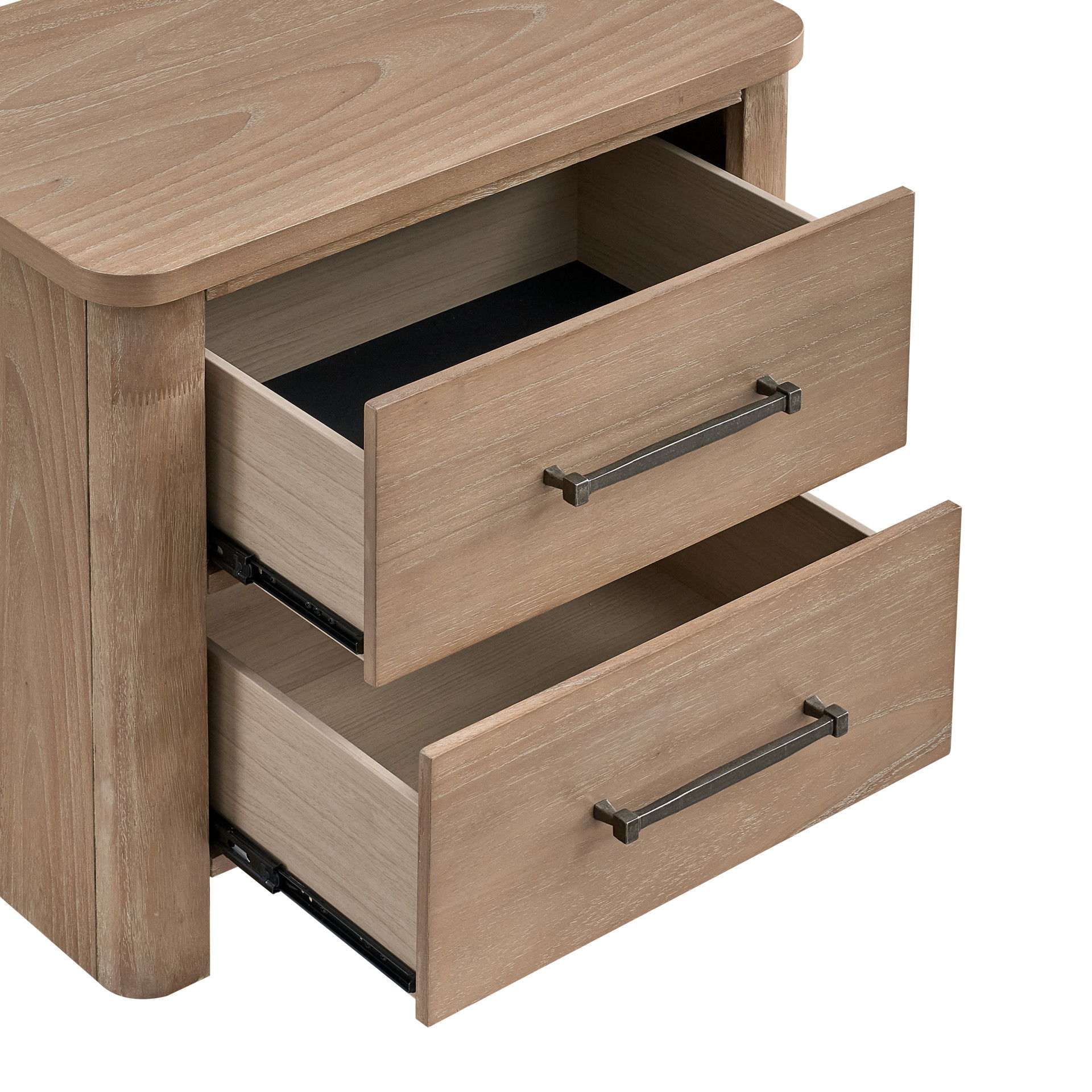 Anika - 2 Drawer Nightstand - Natural / Brown, light brown, view 5