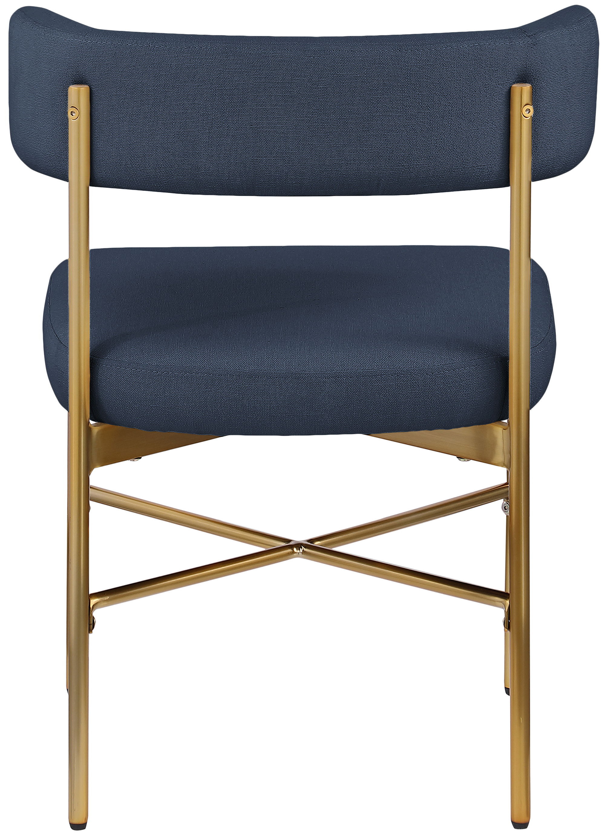 Rivage - Durable Dining Chair With Gold Frame (Set of 2) - Deep Navy