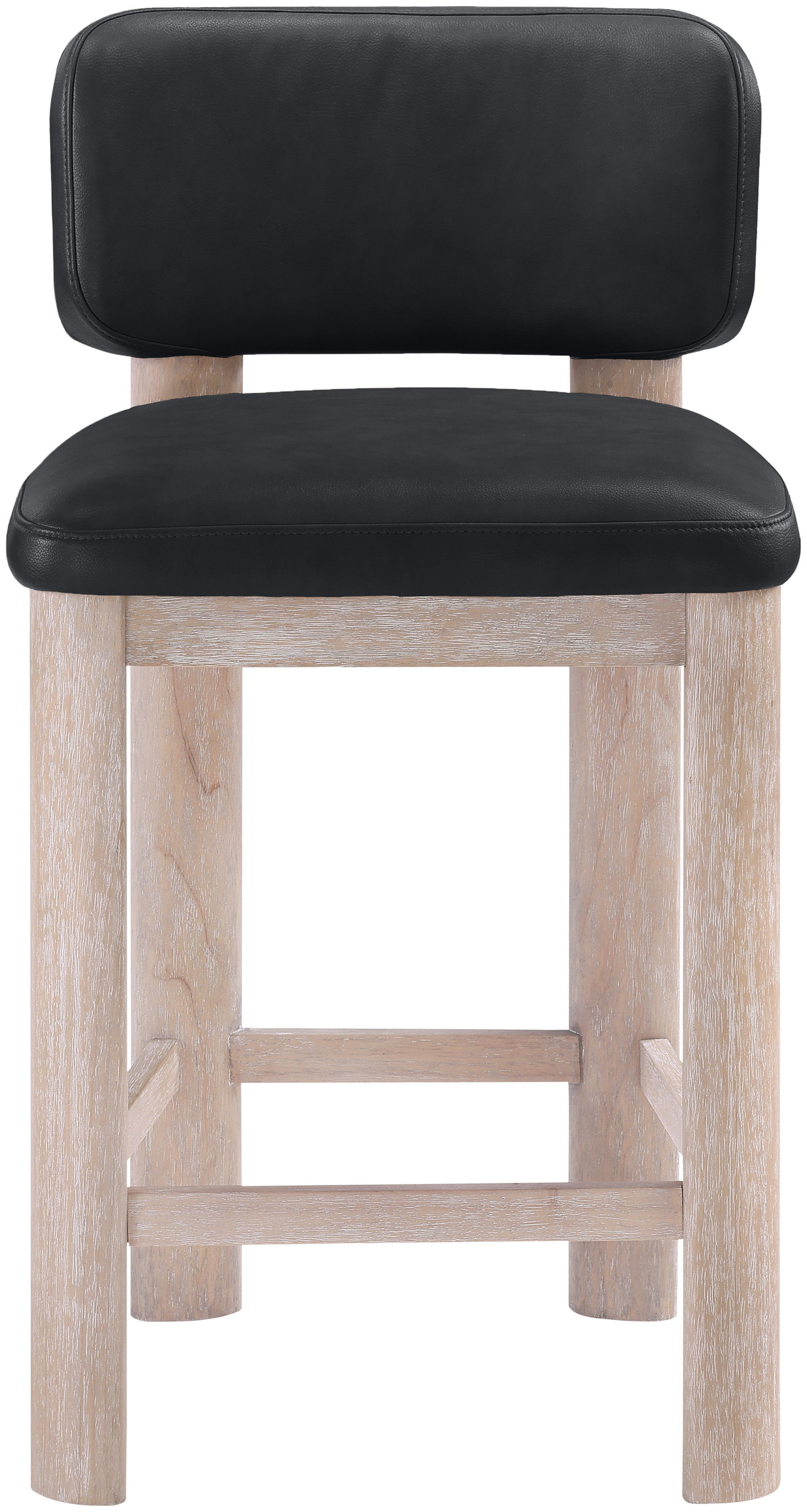 Paloma - Vegan Leather Upholstered Counter Stool (Set of 2) - Black