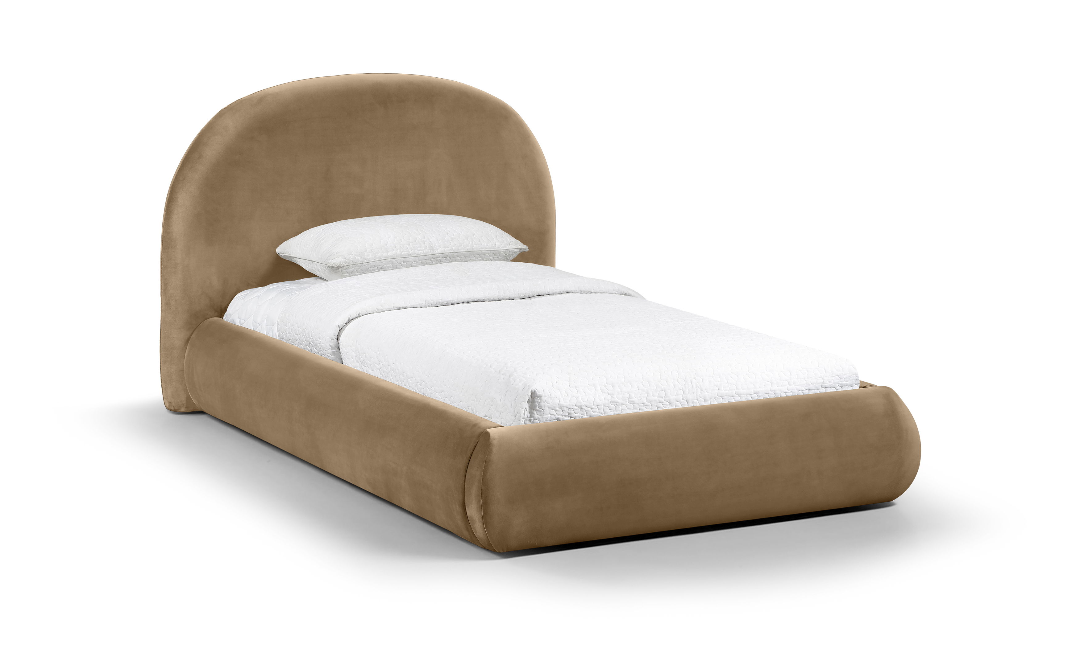 Celine - Upholstered Twin Bed - Beige