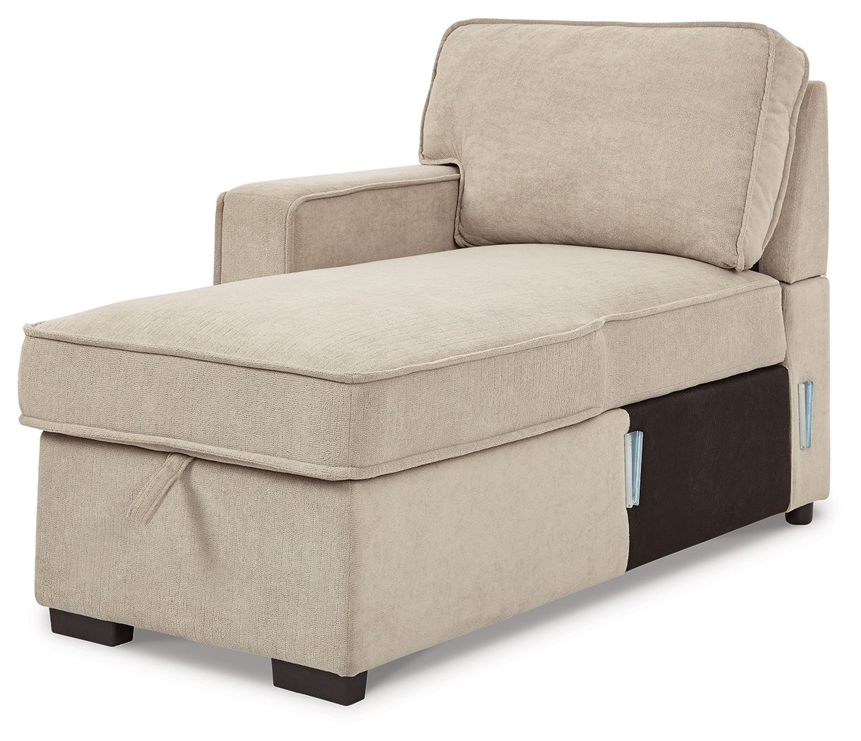 Darton Cream Chaise With Storage New Lots Furniture Online Store