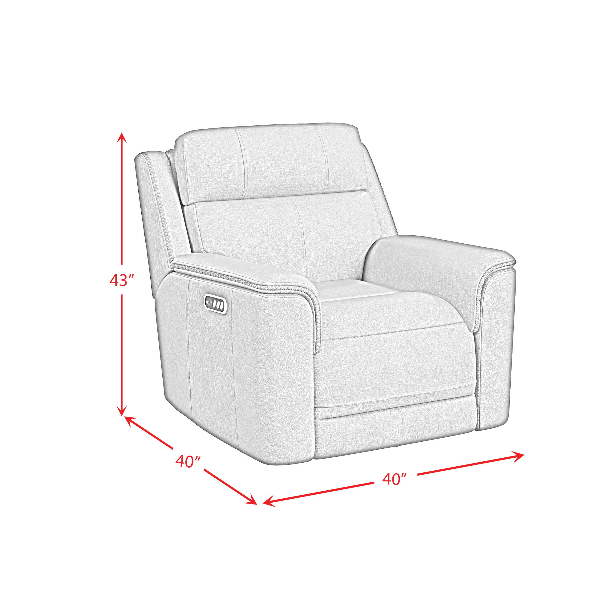 Mustang - P3 Recliner - Aline Anthracite