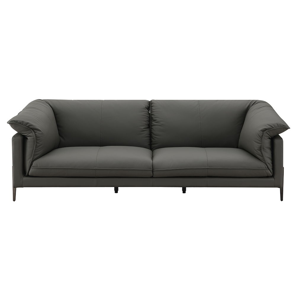 Tadi - Loveseat - Black Top Grain Leather, black, view 7