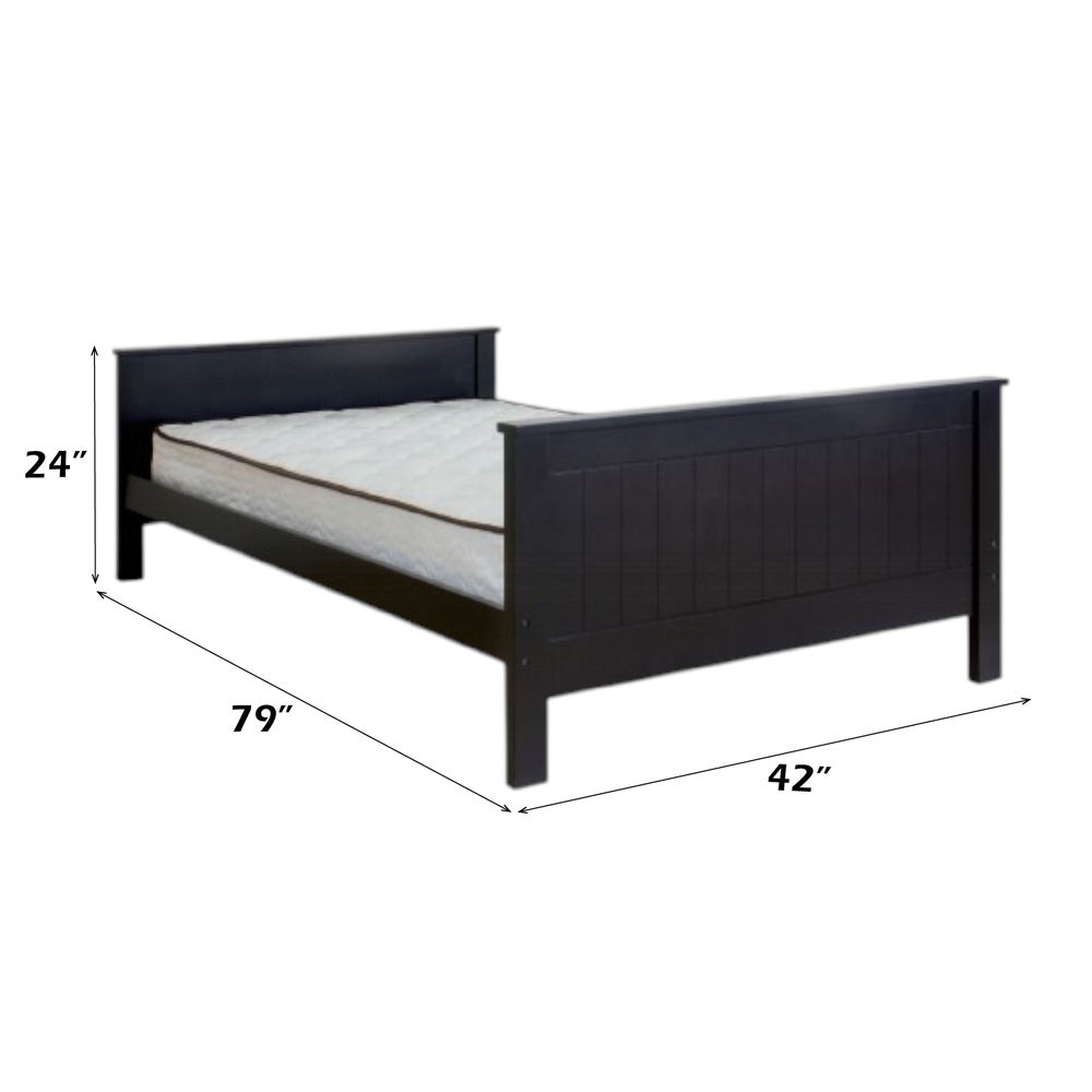 Willoughby - Twin Bed - Black, black, view 3