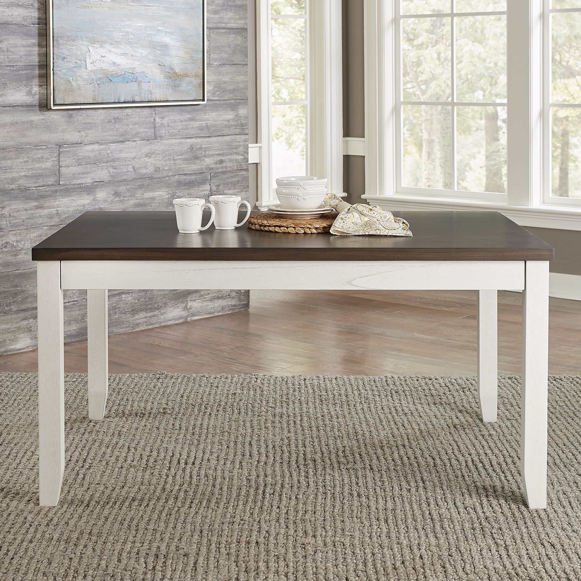 Liberty Furniture Brook Bay - Rectangular Table With Hidden Drawers - White
