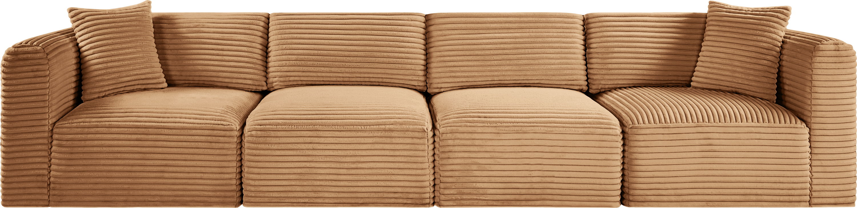 Shaggy - 4 Piece Modular Sofa - Saddle
