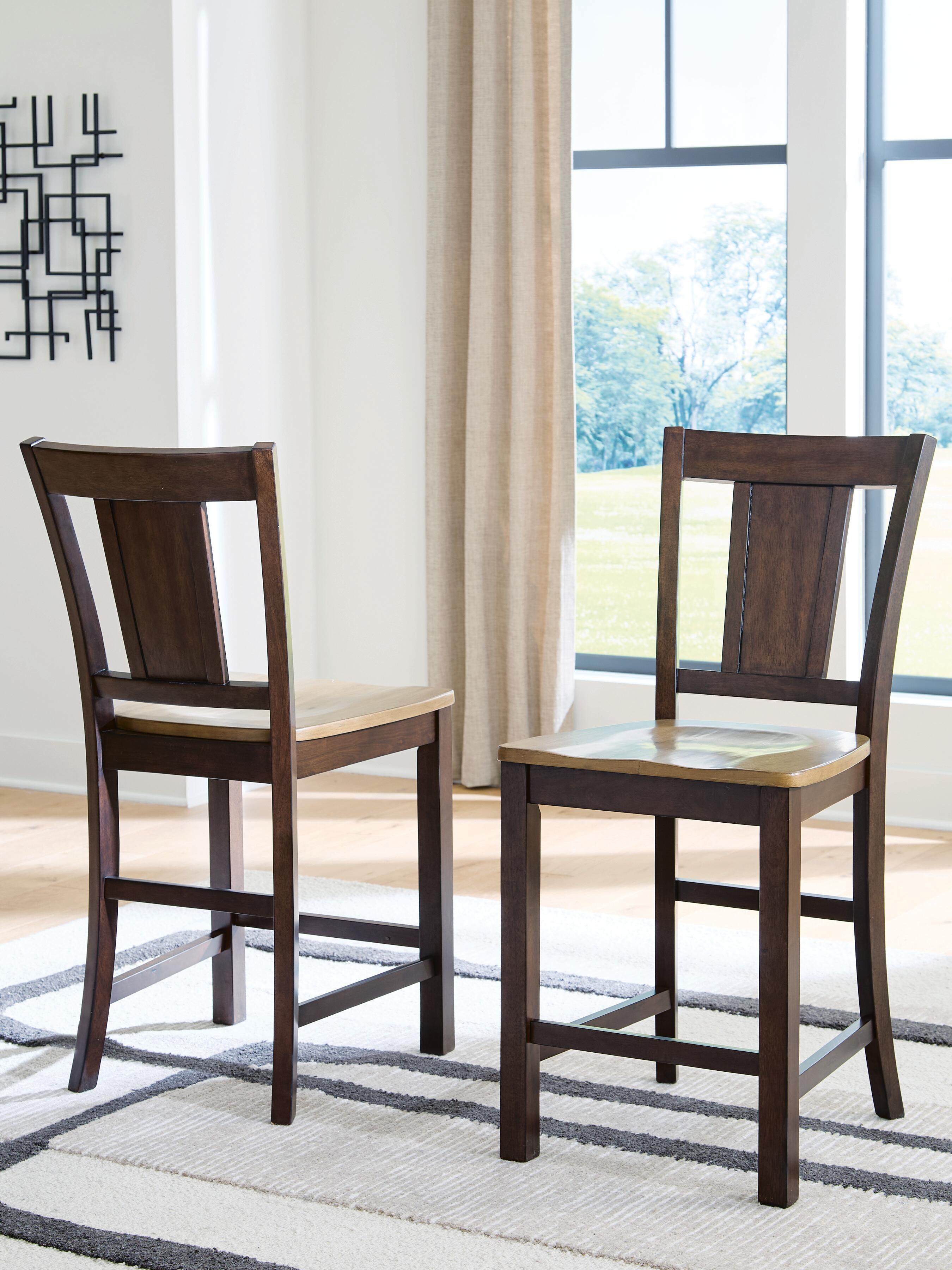 Ashley Furniture Rylandeen - Barstool (Set of 2) - Light Brown / Dark Brown - Image 2