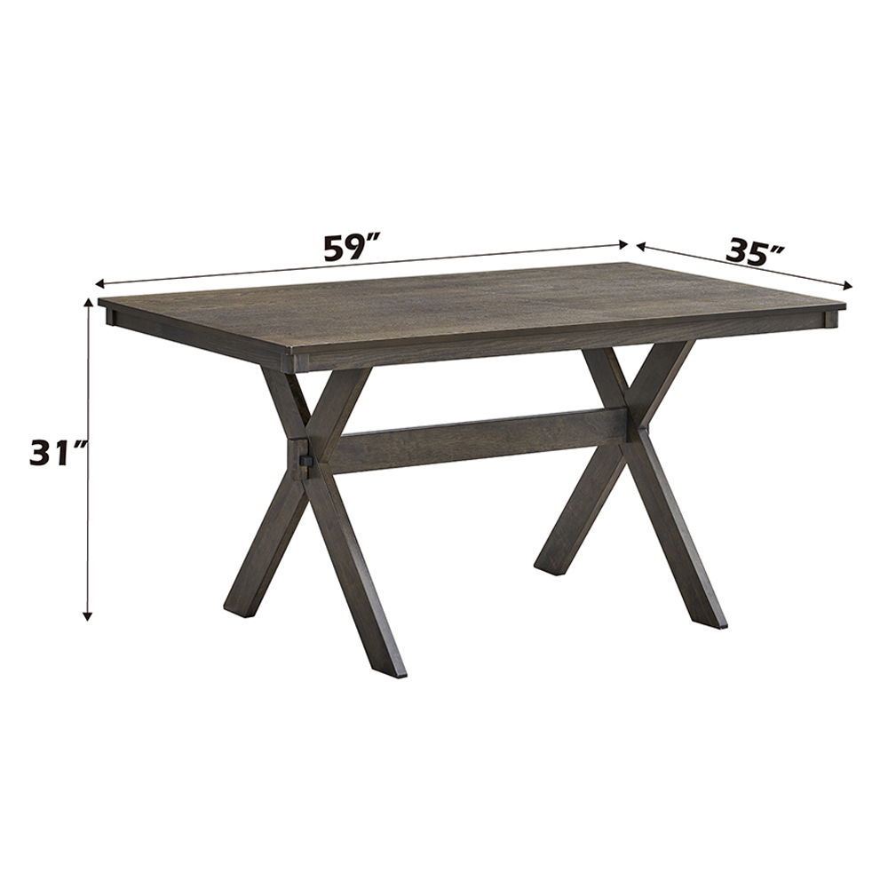 Marit - Dining Table - Gray, gray, view 3