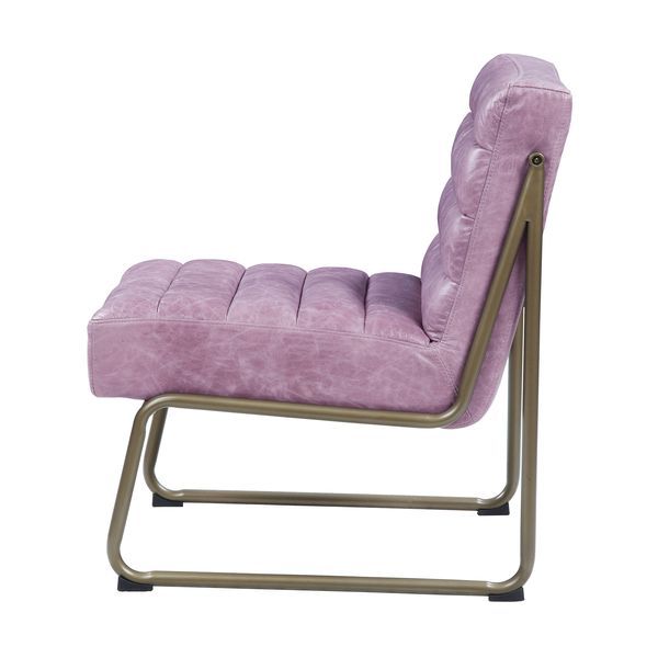 Loria - Accent Chair - Wisteria Top Grain Leather, pink, view 2