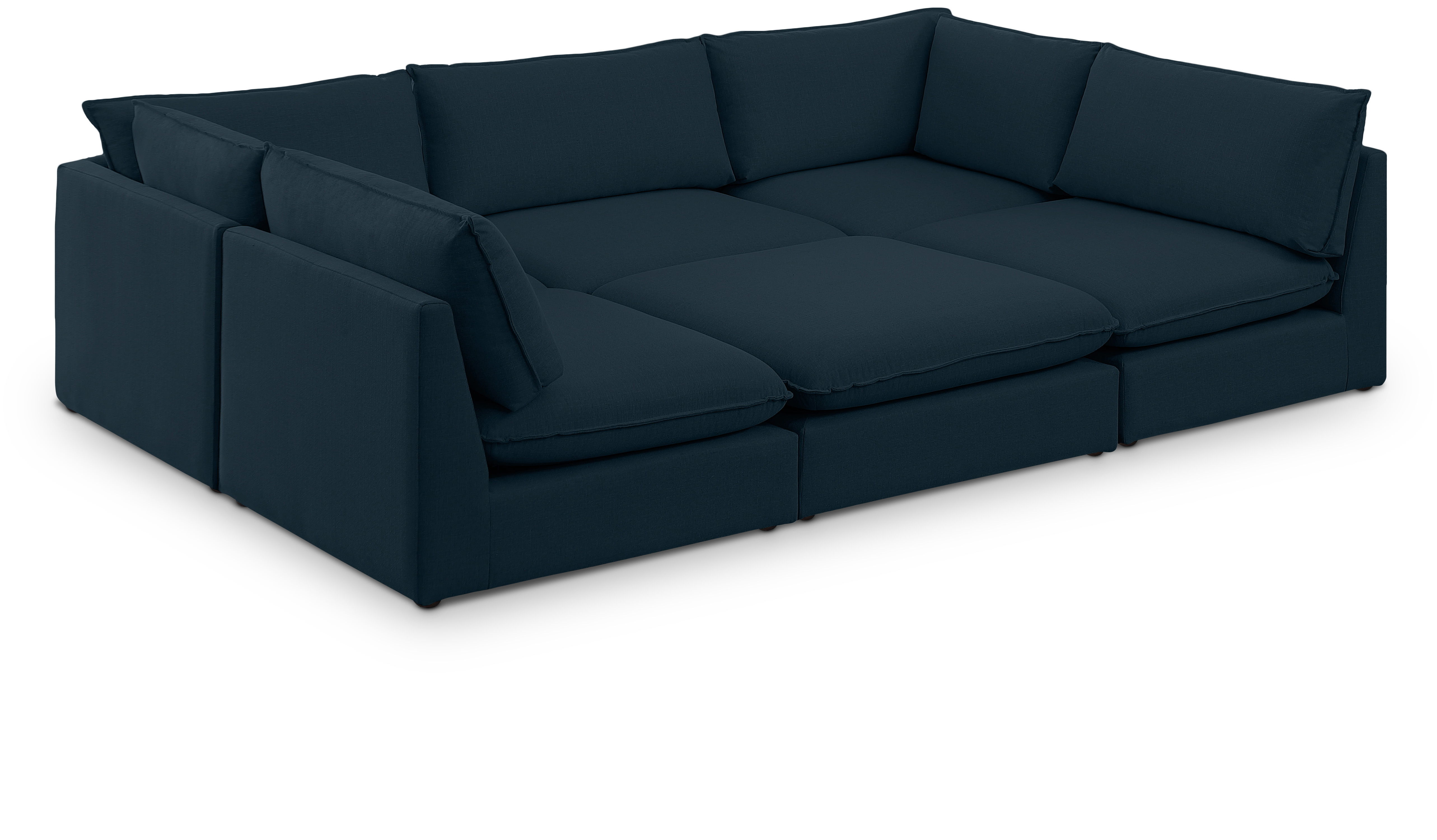 Mackenzie - 6 Piece Modular Sectional - Navy